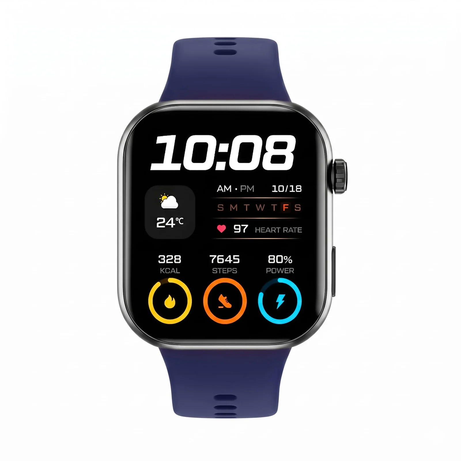 DL3 Mobilak Silicone Bracelet for HONOR Choice Watch 2i Strap, Soft Silicone Sport Replacement Strap for Women/Men, Adjustable Waterproof Sports Band for HONOR Choice Watch 2i - Blue