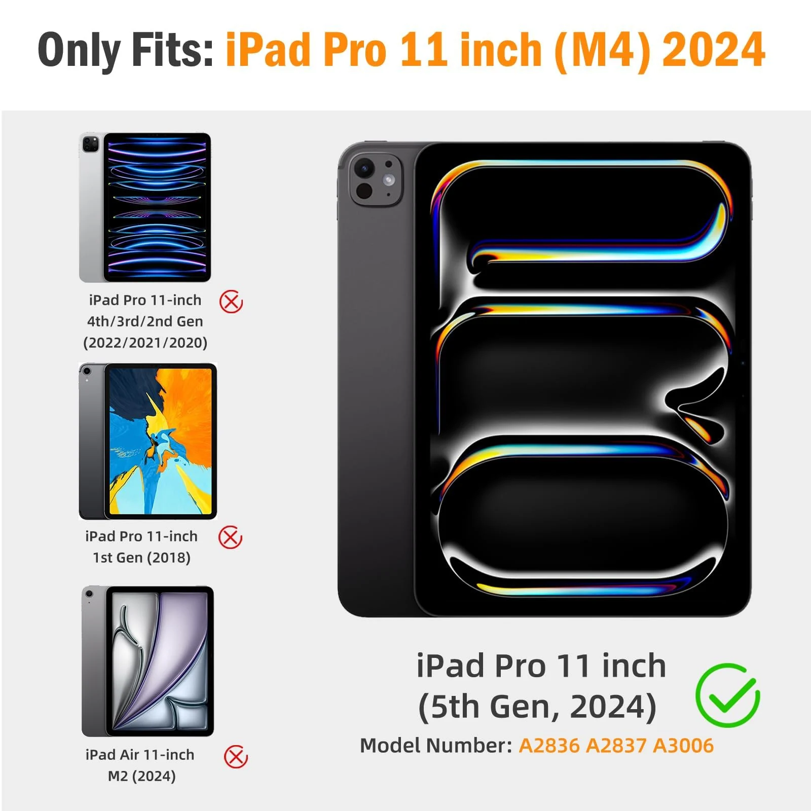 DL3 Mobilak Case for iPad Pro 11-Inch M4 2024 (5th Generation) with Pencil Holder, Clear Transparent Back Shell Slim Stand Shockproof Tablet Cover, Auto Wake/Sleep - Green