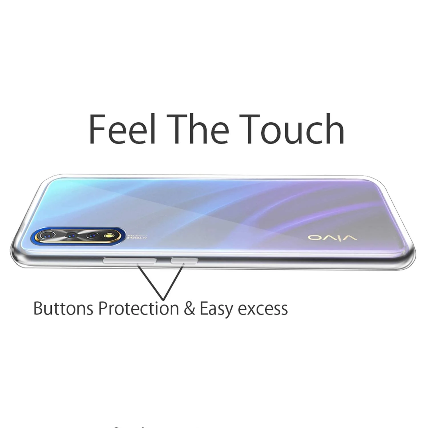 DL3 Mobilak Case Compatible with vivo S1 / iQOO Neo/vivo Y7S Case Crystal Soft TPU Gel Case Flexible Silicone Anti-Scratch Camera Protection TPU Cover - Clear