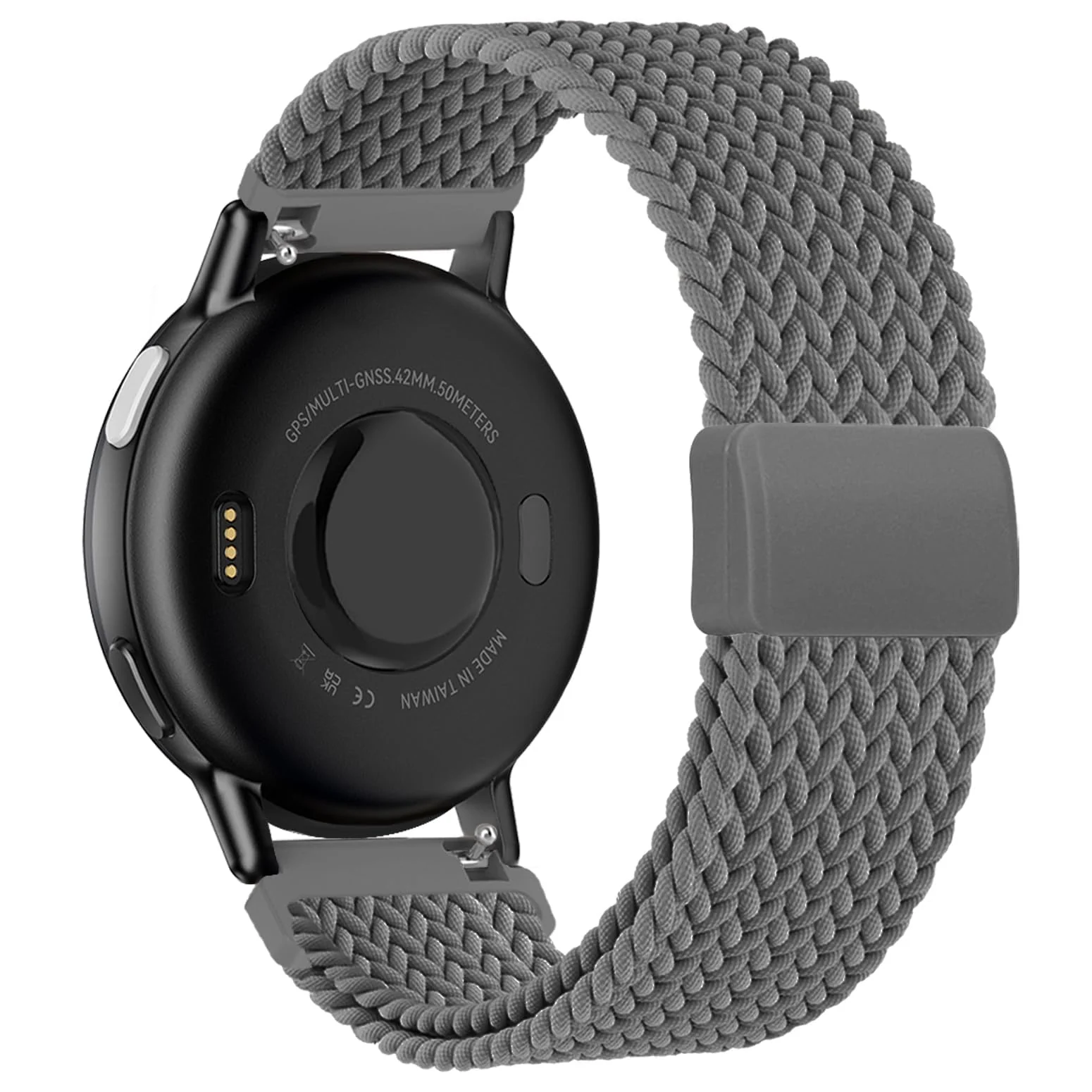 DL3 Mobilak Magnetic Braided Nylon Band Compatible with Xiaomi Redmi Watch 5 Active/Xiaomi Redmi Watch 5 Lite, 22mm Elastic Loop Stretchy Wristband Strap Replacement for Redmi Watch 5 Active/Redmi Watch 5 Lite - Dark Gray