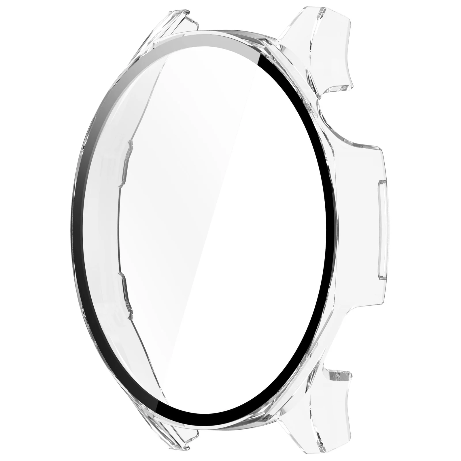DL3 MOBILAK Full-Coverage Watch Case with Tempered Glass for Huawei Watch GT 4 46 mm, Clear