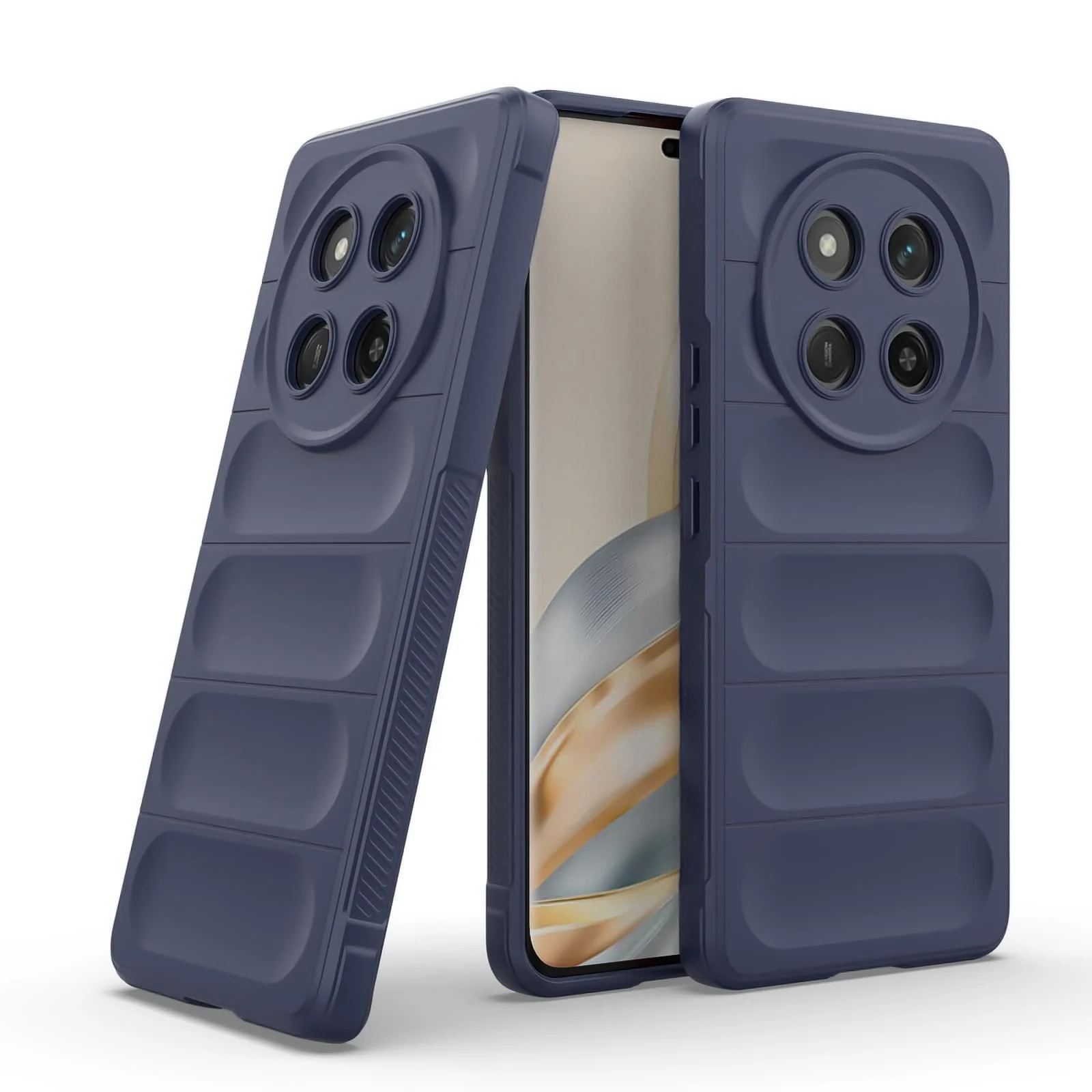 DL3 Mobilak Flexible Silicone and TPU Protective Case with Camera Protection for Honor X9C - Blue