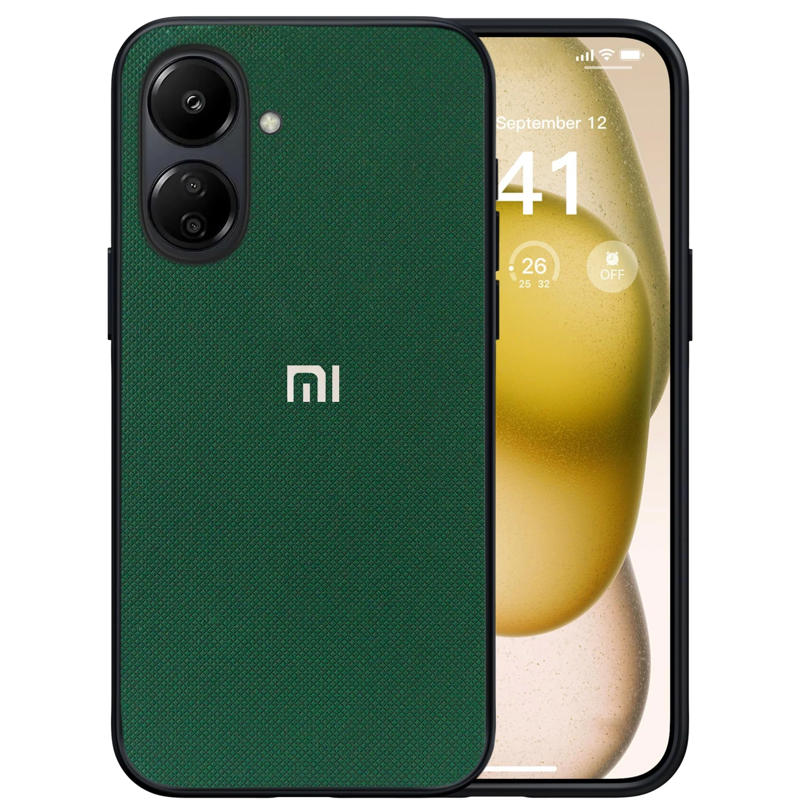 Dl3 Mobilak Compatible with Xiaomi Redmi 13C 4G / Poco C65 Case Dual Layer Heavy Duty Cell Phone Protective Cover Shockproof Rugged with Non-Slip Textured - Black