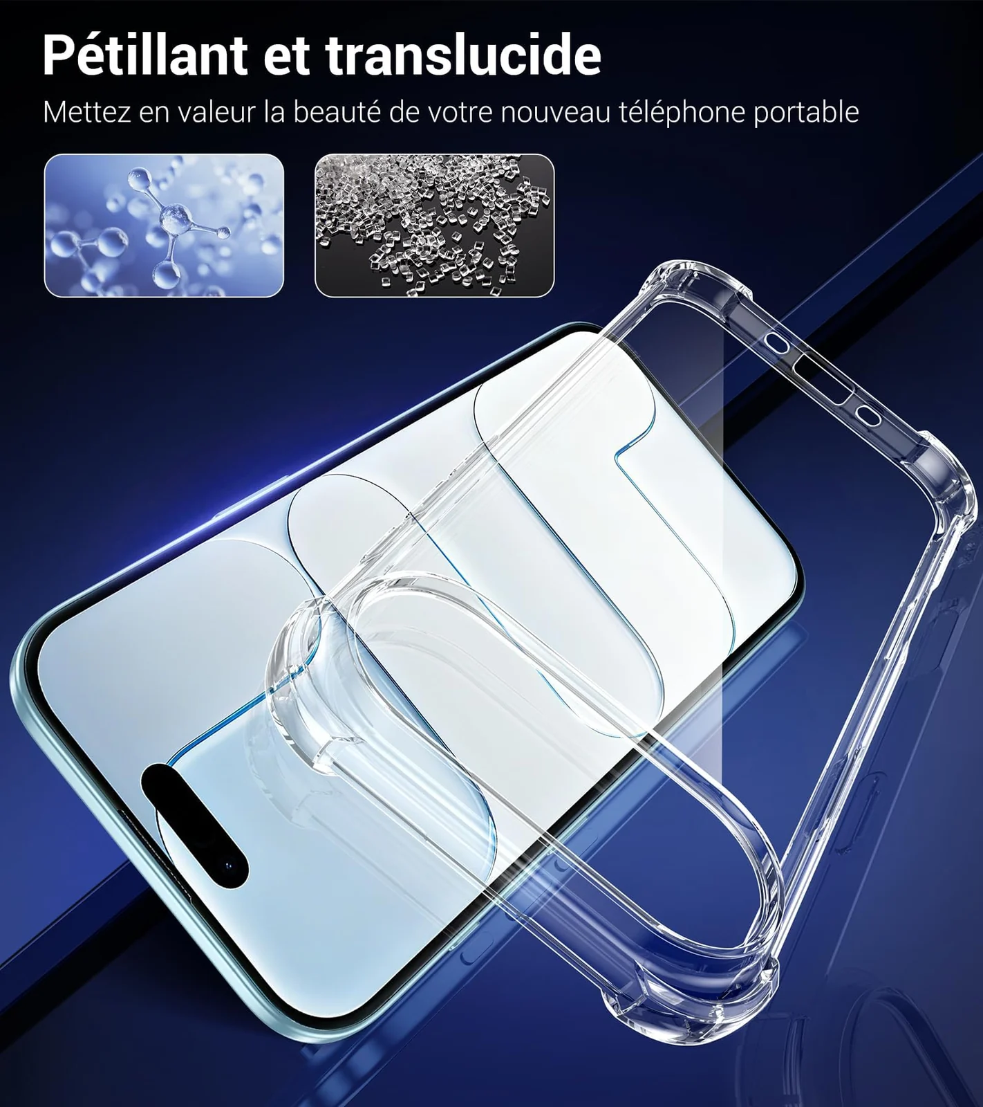 DL3 Mobilak Clear TPU Protective Case for iPhone 17 Air with Camera Protection and Shockproof Design - Clear