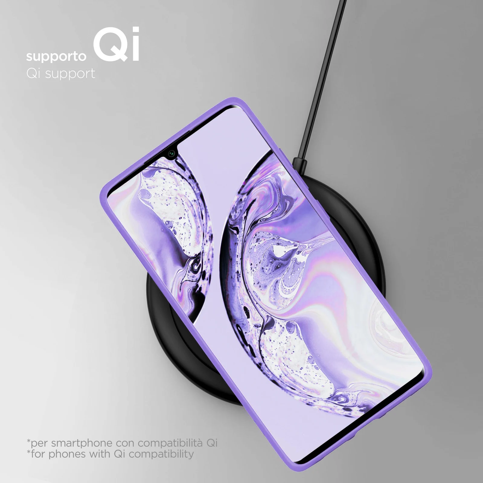 DL3 Mobilak Soft Silicone Protective Case for Xiaomi Mi Note 10 Lite with Microfiber Lining and Shockproof Design - Light Purple