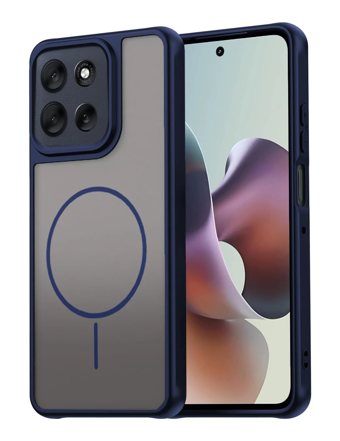 DL3 Mobilak Case For Motorola Moto G56 5G Translucent Matte PC Back & Soft TPU Edge, [Not Compatible with MagSafe] Anti-Scratch Shockproof Protective Cover with Full Camera Protection