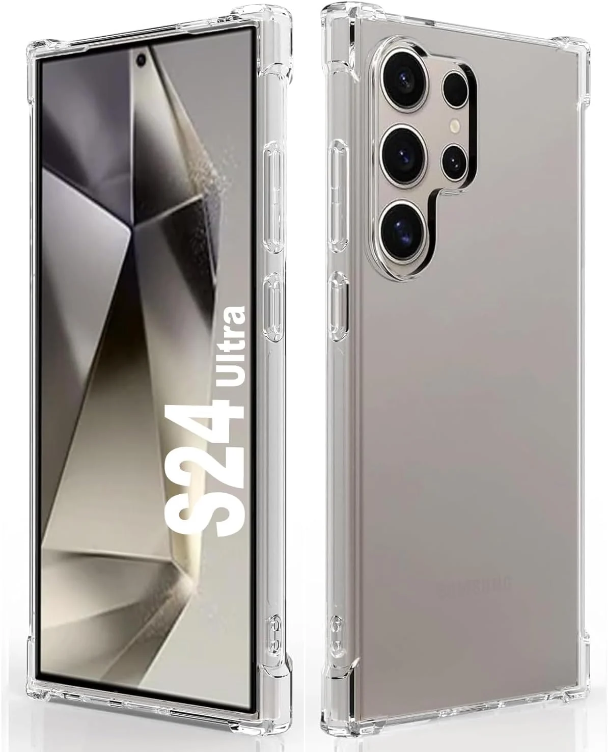 DL3 Mobilak Case Compatible with Samsung Galaxy S24 Ultra 5G, Cover Silicone TPU Gorilla Anti-shock Shockproof Corners - Clear