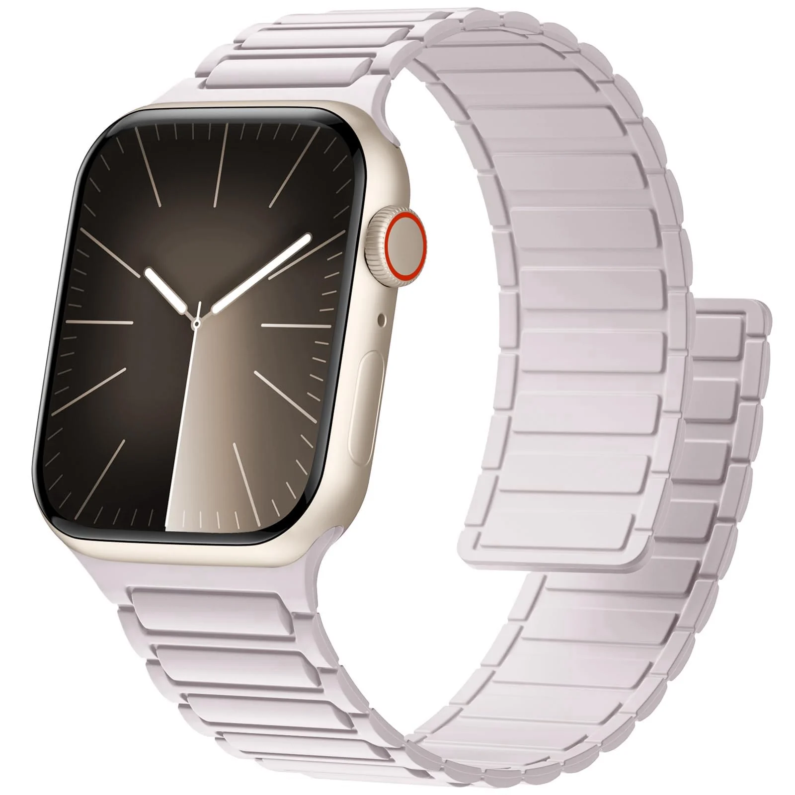 DL3 Mobilak Silicone Straps Compatible with Apple Watch Ultra Strap 49mm 46mm 45mm 44mm 42mm, Loop Band with Strong Magnetic Closure Designed for iWatch Ultra Ultra 2 Series 11 10 9 8 7 6 5 4 3 2 1 SE - A-Off-White