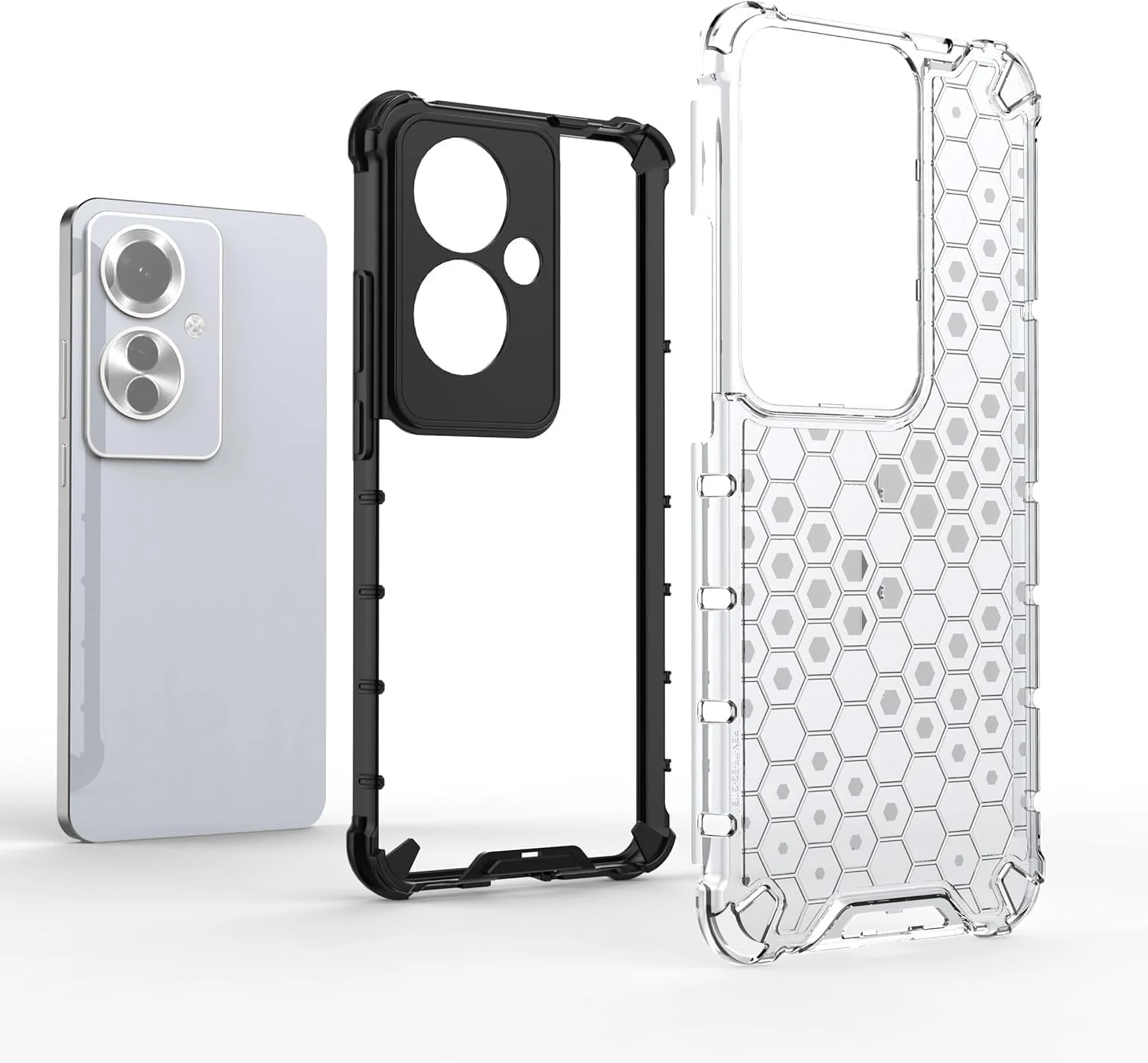 DL3 Mobilak Clear PC and TPU Protective Case for OPPO Reno 11F 5G / Reno11 F 5G with Shockproof Design - Clear
