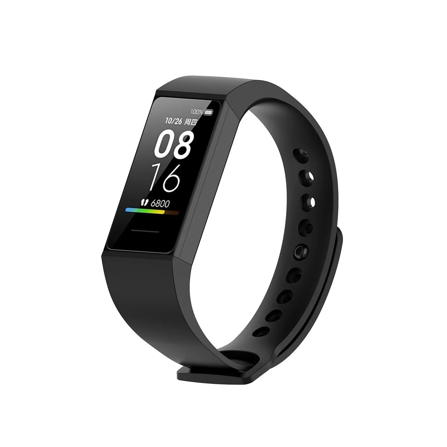 DL3 Mobilak Smart Watch Strap for Xiaomi Mi Band 4C & Redmi Smart Band, Sport Silicone Watch Band Wrist Strap, Replacement Bracelet Wristband Wrist Strap - Black