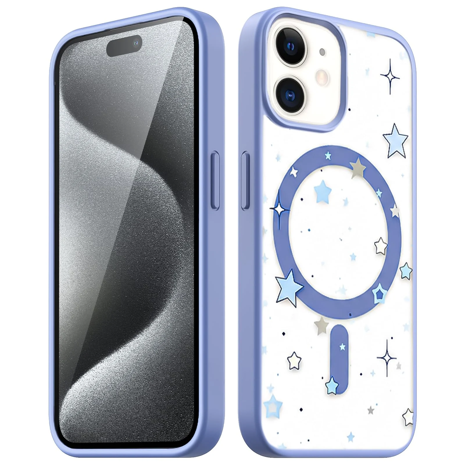 Dl3 Mobilak Magnetic Case for iPhone 11 6.1-Inch Compatible with MagSafe, Shockproof Phone Bumper Cover, Solid Color Matte TPU Frame, Anti-Scratch Clear Back - Black