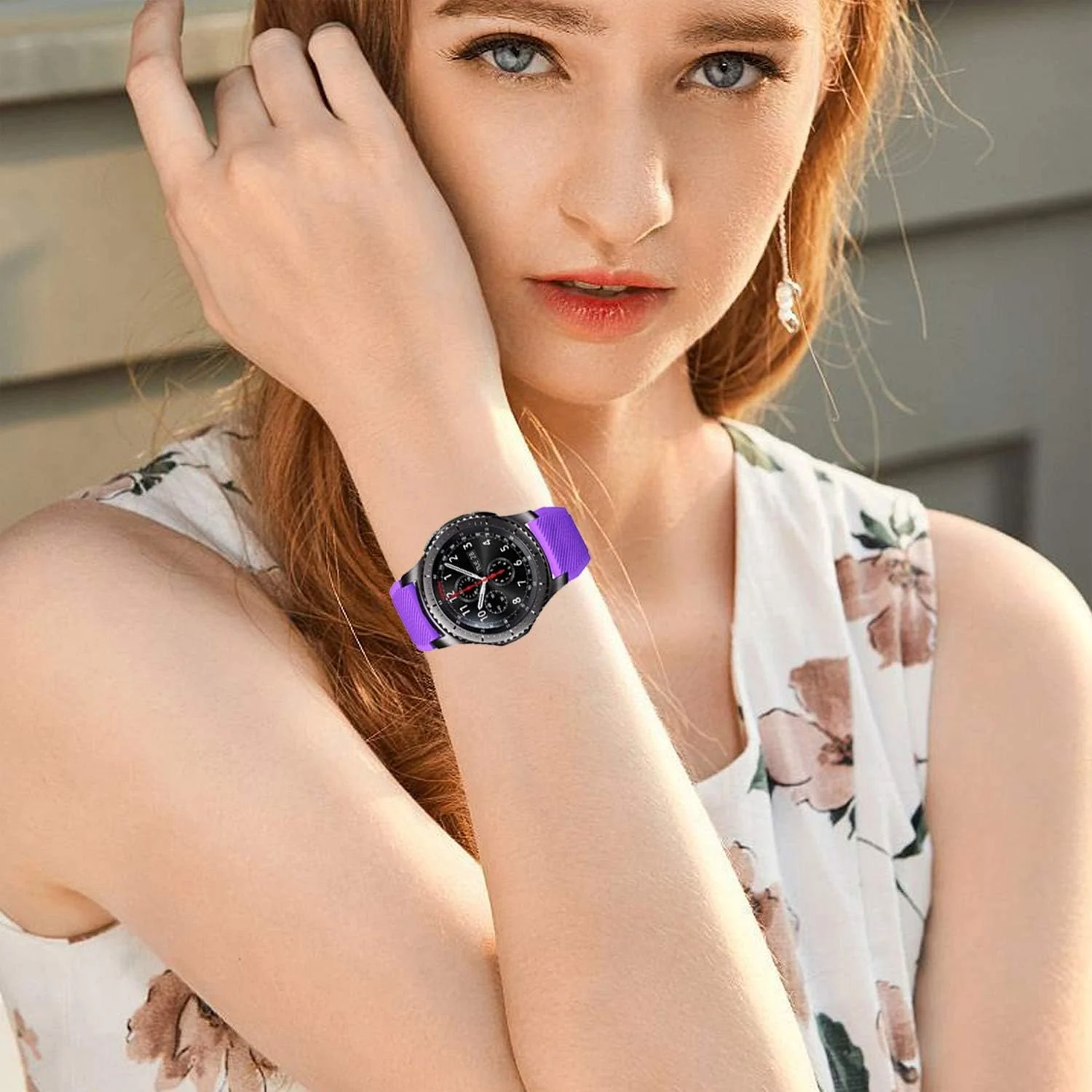 DL3 Mobilak Sport Silicone Band 20MM Strap For Samsung Gear Sport/Watch 6/5/4/5 Pro 45mm/S2 classic/active 2 40mm 44mm/Amazfit GTS/2/2e/GTS3/3 Pro/2 Mini/3 Mini/Bip 3/Bip 3 Pro - Purple