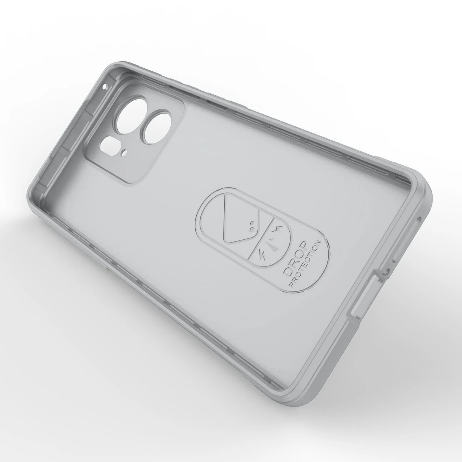 DL3 Mobilak Silicone Case for Motorola Edge 40 5G Heavy Duty Protective [Slim Fit] Shockproof Soft Flexible Protective Design Shock-Absorption TPU Cover With Camera Protection - Gray