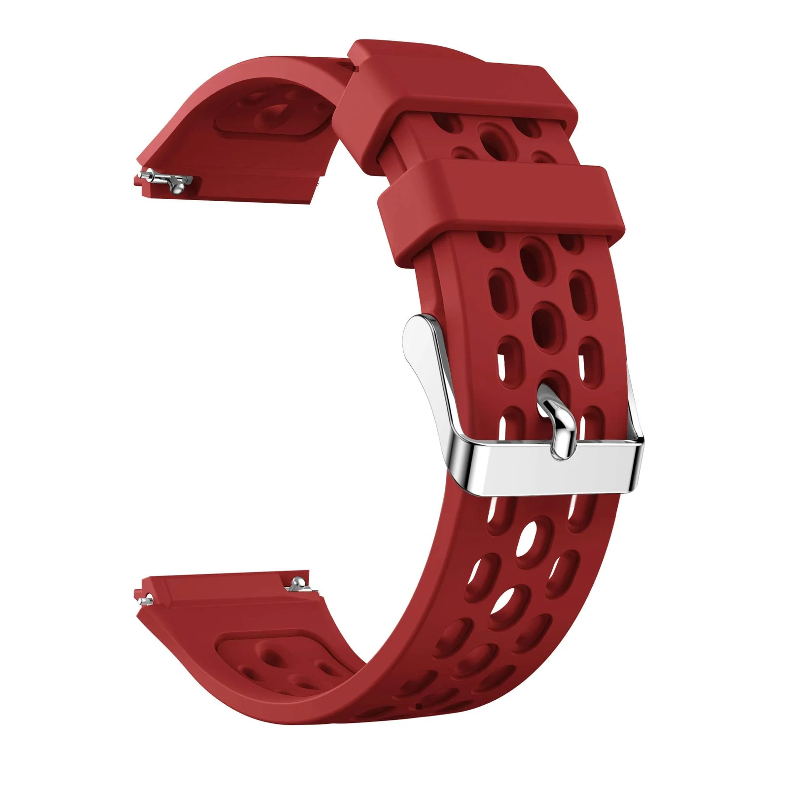 DL3 Mobilak Strap Replacement Bands Compatible with 22MM Huawei Watch GT2E Bands, Adjustable Accessory Soft Silicone Sport Wristband for Women Men - Red