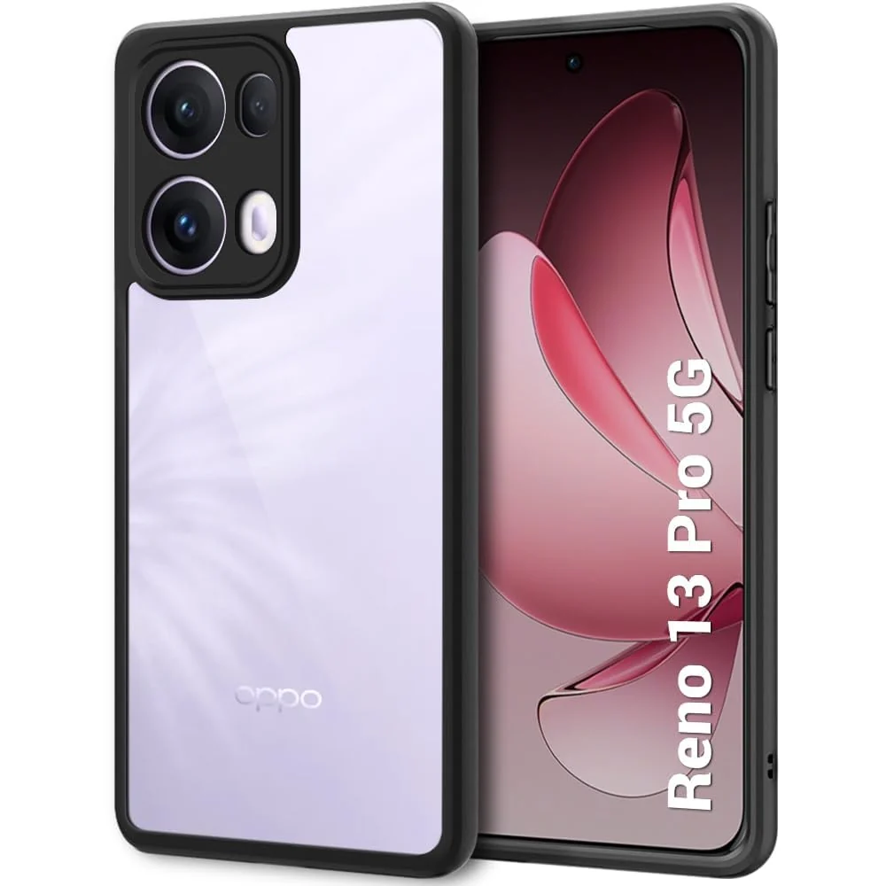 DL3 Mobilak Clear Protective Case for OPPO Reno 13 Pro 5G / OPPO Reno13 Pro 5G - Black