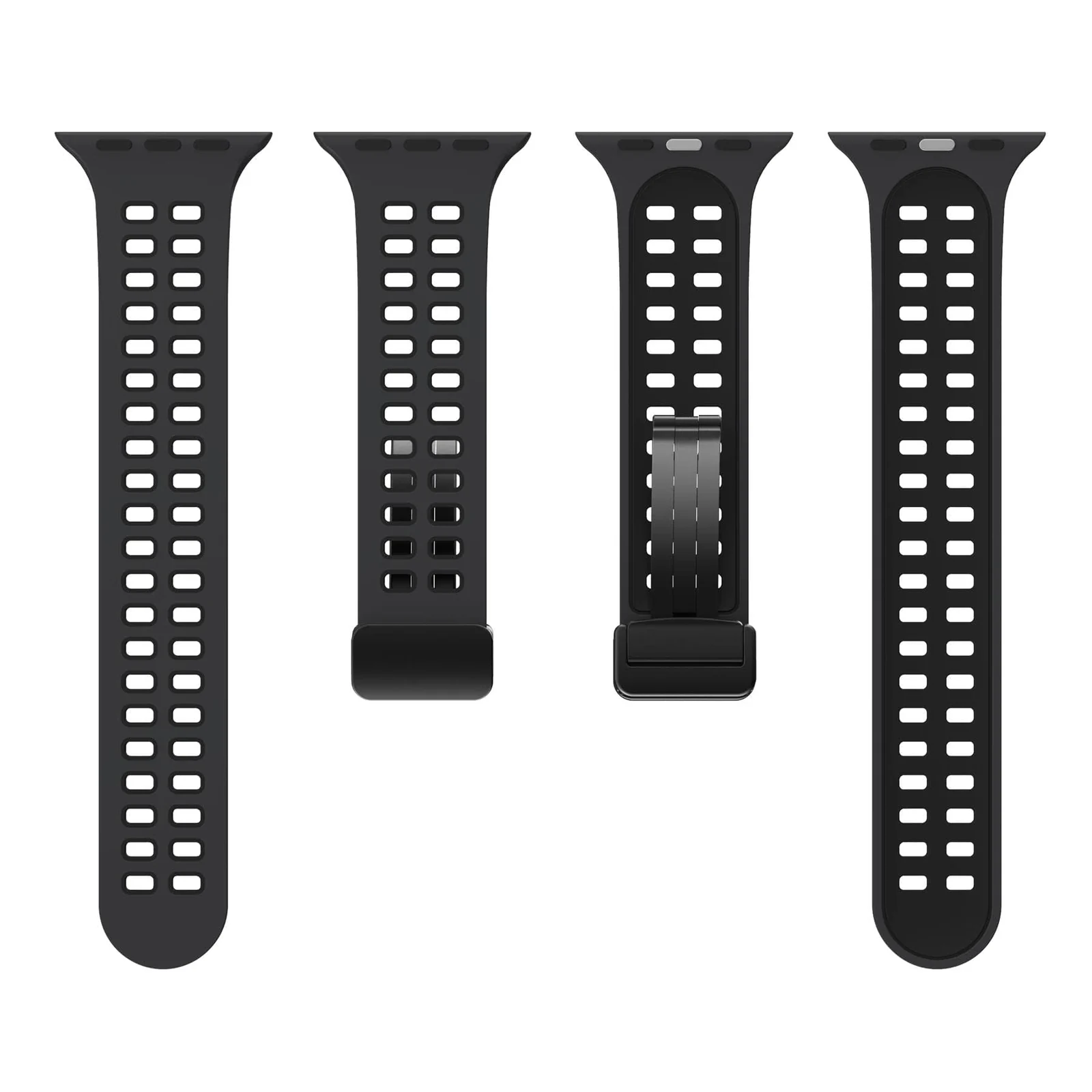 DL3 Mobilak Compatible with Apple Watch Ultra Band 49mm 45mm 44mm 42mm 41mm 40mm 38mm, Silicone Strap with Magnetic for iWatch Ultra SE Series 9 8 7 6 5 4 3 2 1 (, 38mm/40mm/41mm) - Black