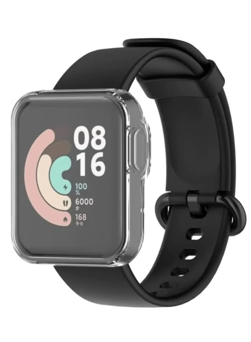 DL3 Mobilak Case Compatible with Xiaomi Mi Watch Lite Case All-Around Screen Protector Watch Soft TPU Shockproof Cover Slim Guard Thin Bumper Shell Protector - Clear