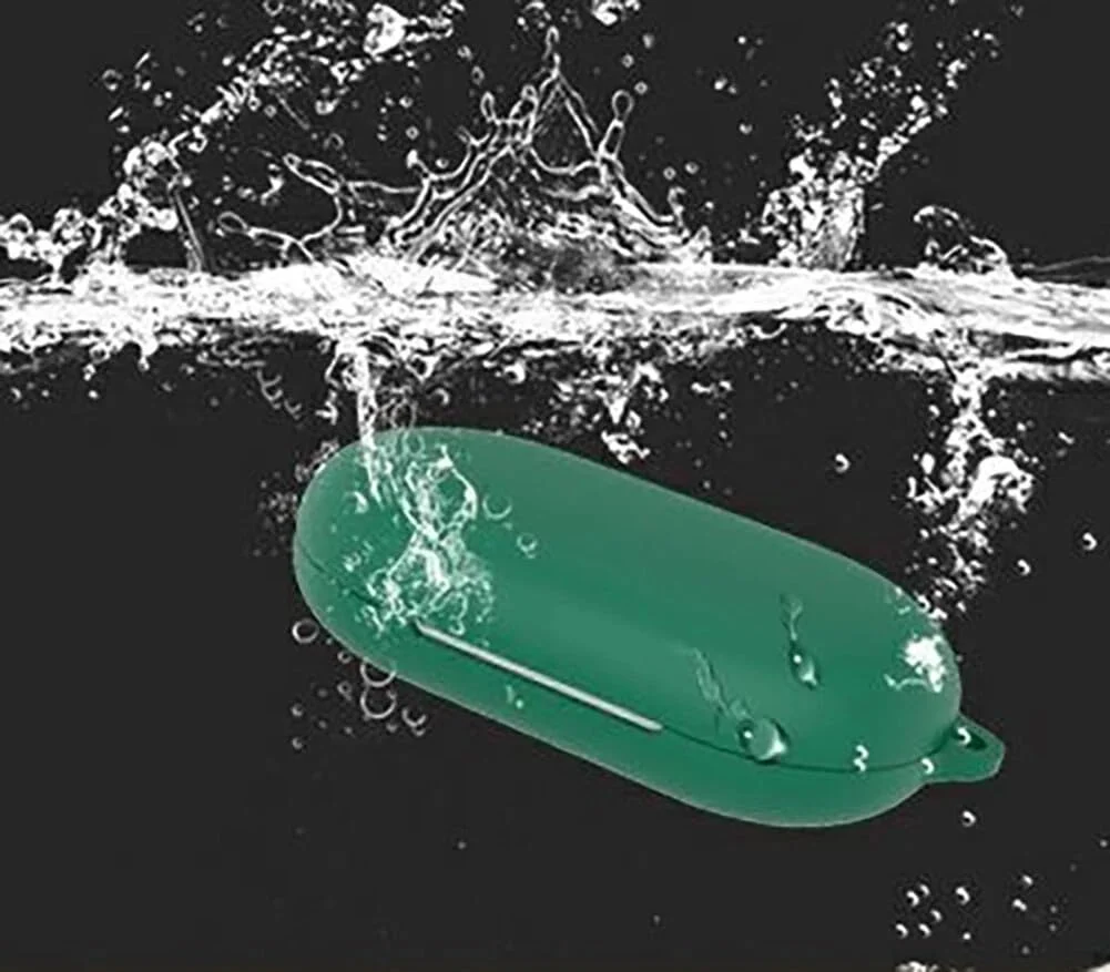 DL3 Mobilak Compatible with Anker SoundCore V20i Case Cover, Soft Silicone Shockproof Protective Case Wireless Earbuds with Carabiner, Front LED Visible - Green