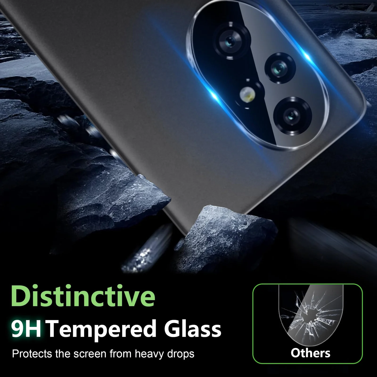 DL3 Mobilak Honor 200 Pro Camera Lens Protector Tempered Glass Screen Protector HD [Full Coverage][Anti-Scratch] Drop Protection Ultra Clear/Thin Lens Protector Case - Black