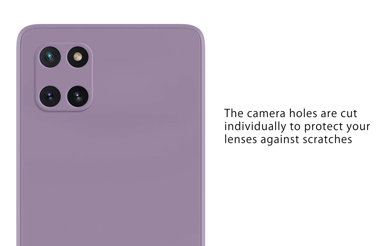 DL3 Mobilak Liquid Silicone Protective Case with Soft Microfiber Lining for Samsung Galaxy Note 10 Lite - Lavender