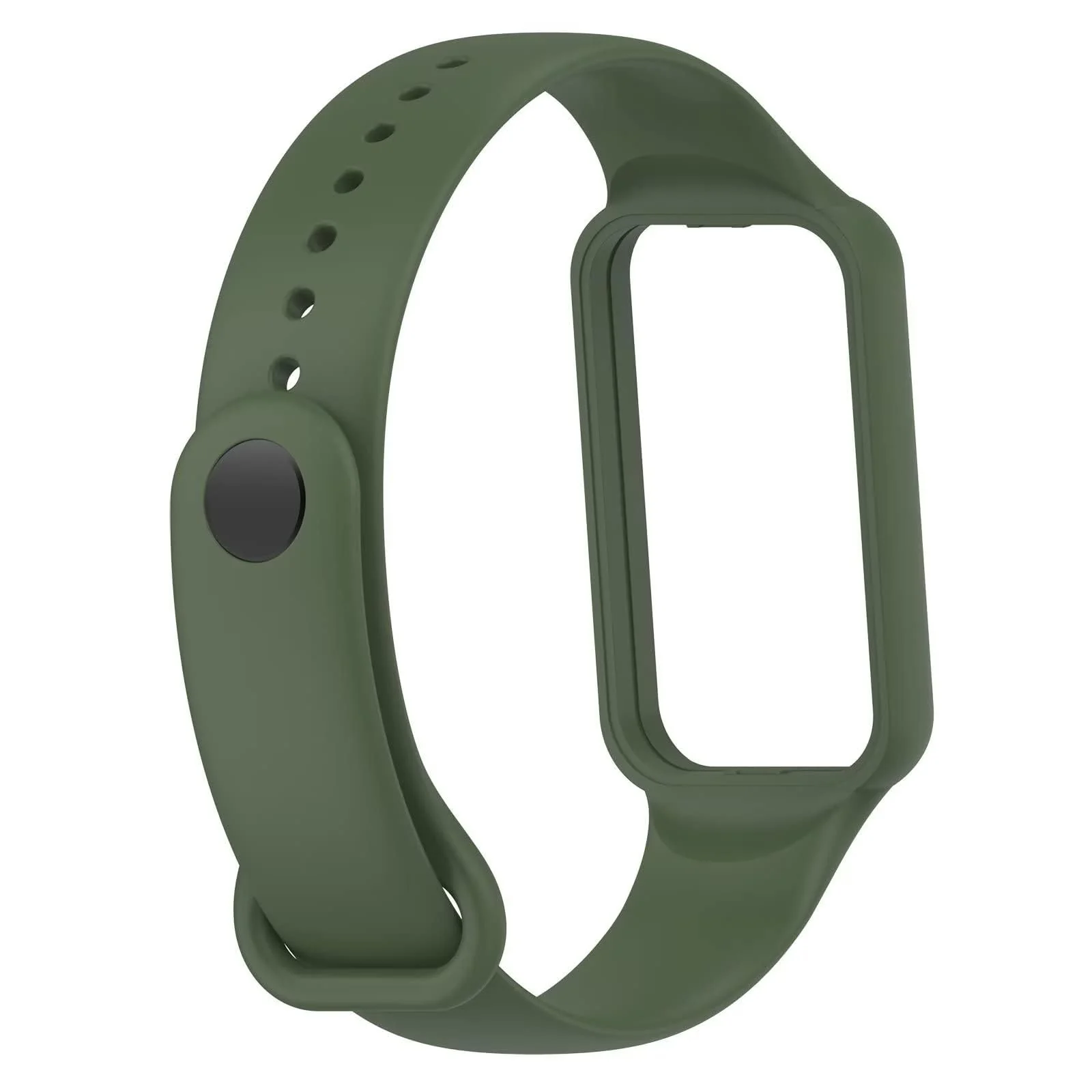 DL3 MOBILAK Sport Band Compatible With Amazfit Band 7 Fitness Tracker Replacement Strap Soft Silicone Wristband Bracelet For Amazfit Band7 - Dark Green