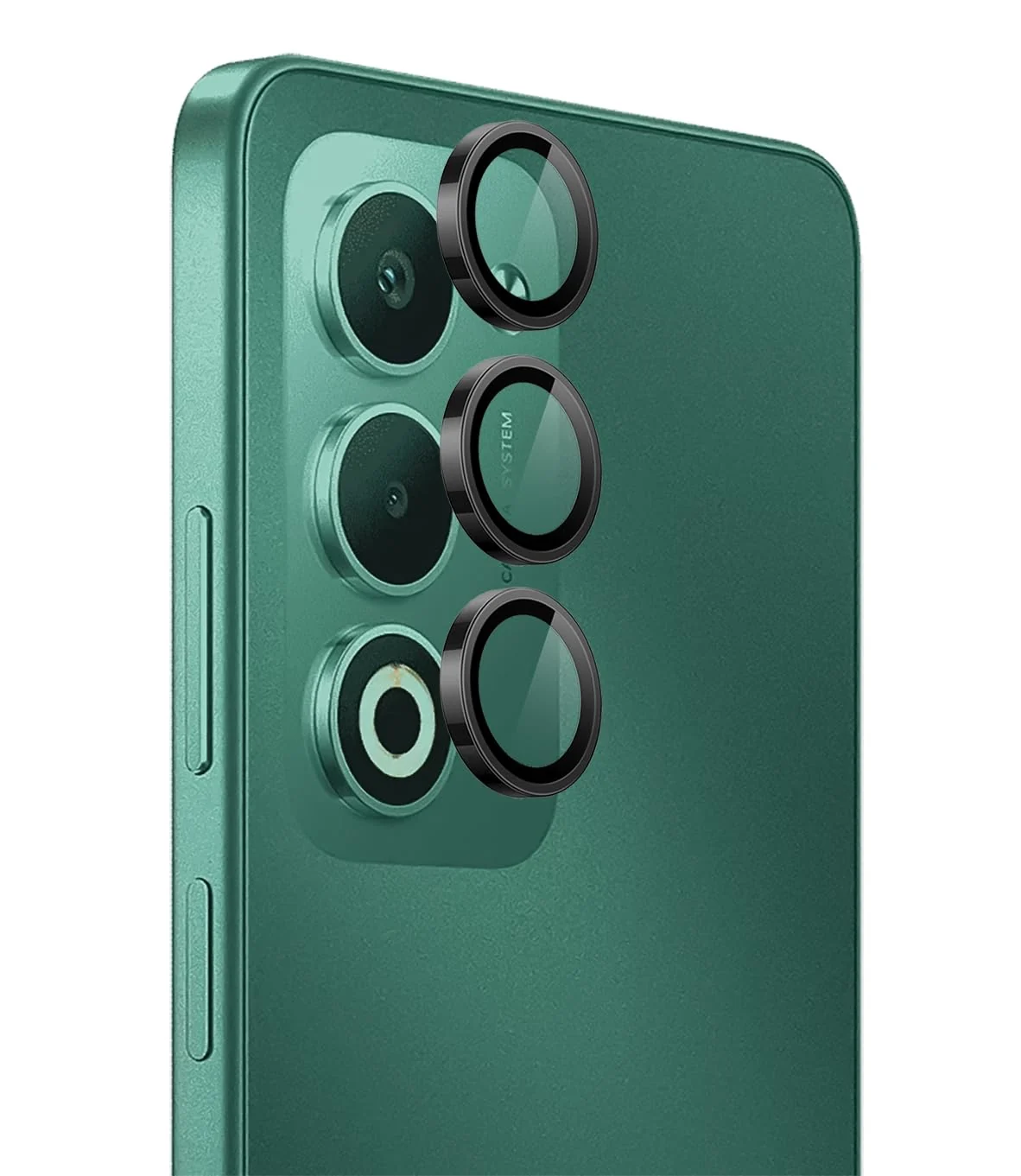 DL3 Mobilak Camera Lens Protector for OPPO A5 4G Accessories, 9H Tempered Glass Metal Individual Ring Camera Cover Screen Protector, Case Friendly, Anti Scratch - Black