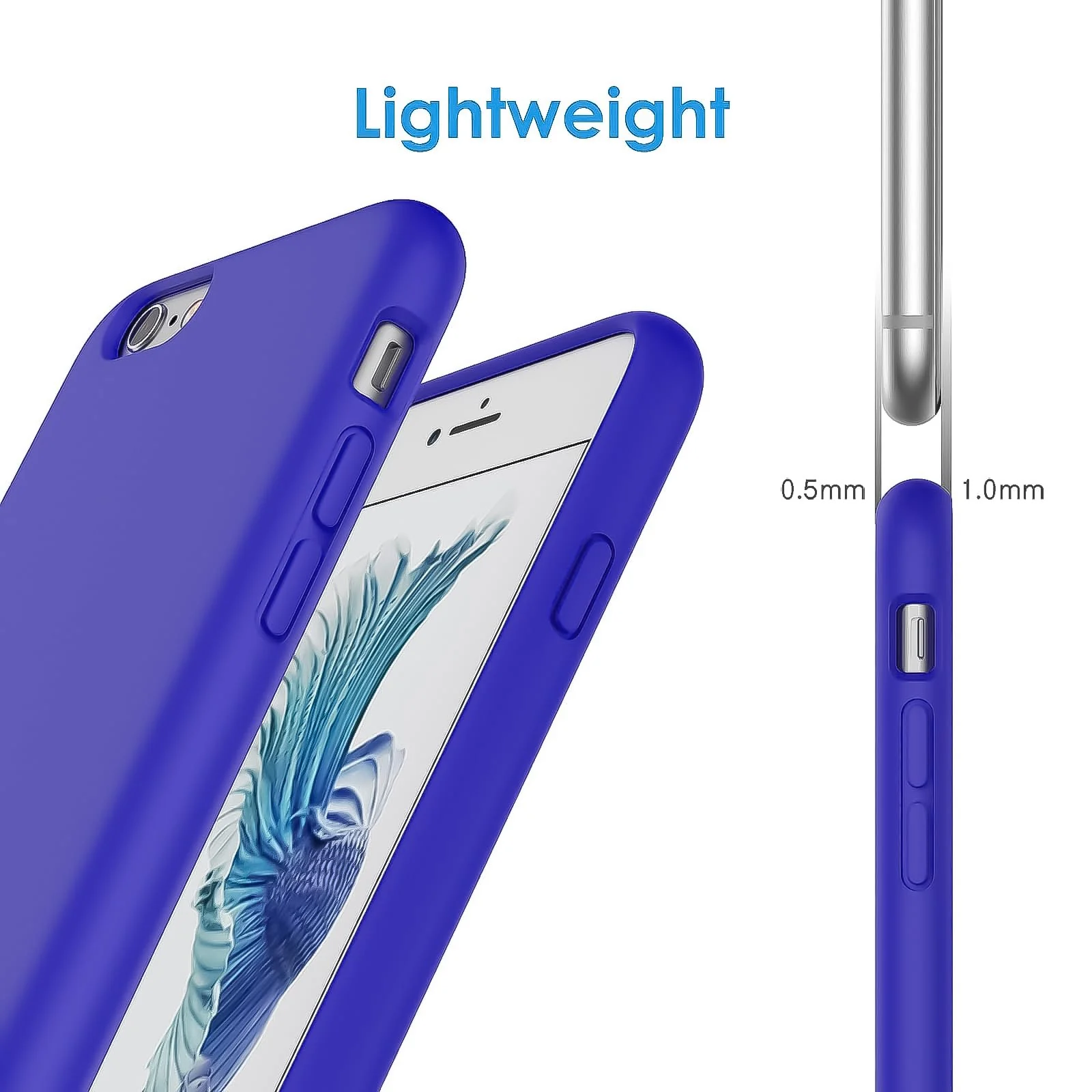 DL3 Mobilak Liquid Silicone Protective Case with Soft Microfiber Lining for iPhone 6 / 6S - Pepsi