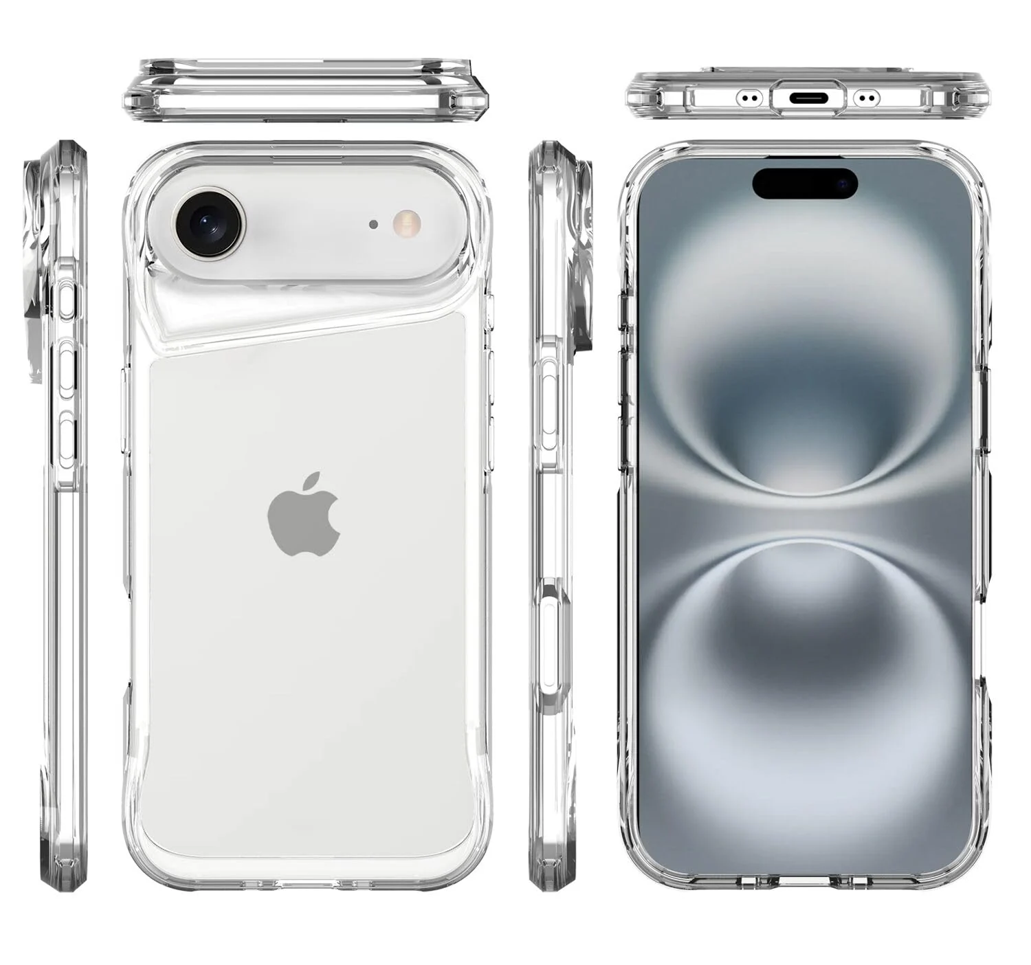 DL3 Mobilak Clear PC and TPU Protective Case for iPhone Air with Camera Protection and Military-Grade Protection - Clear