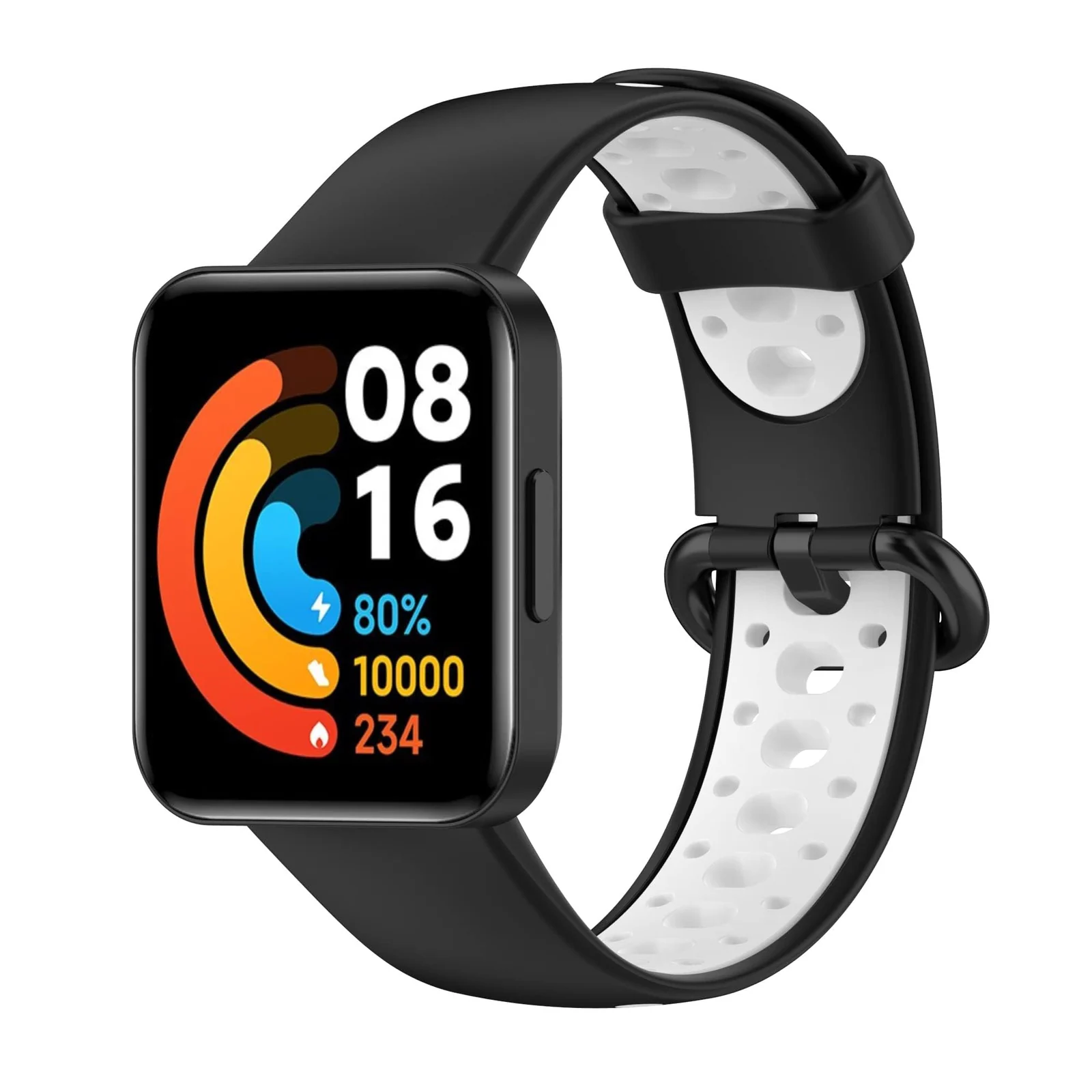 DL3 Mobilak Strap Compatible with Xiaomi Redmi Watch 2 Lite/Poco Watch/Redmi Watch 2 / Horloge 2 Soft Replacement Sport Silicone Strap - Black