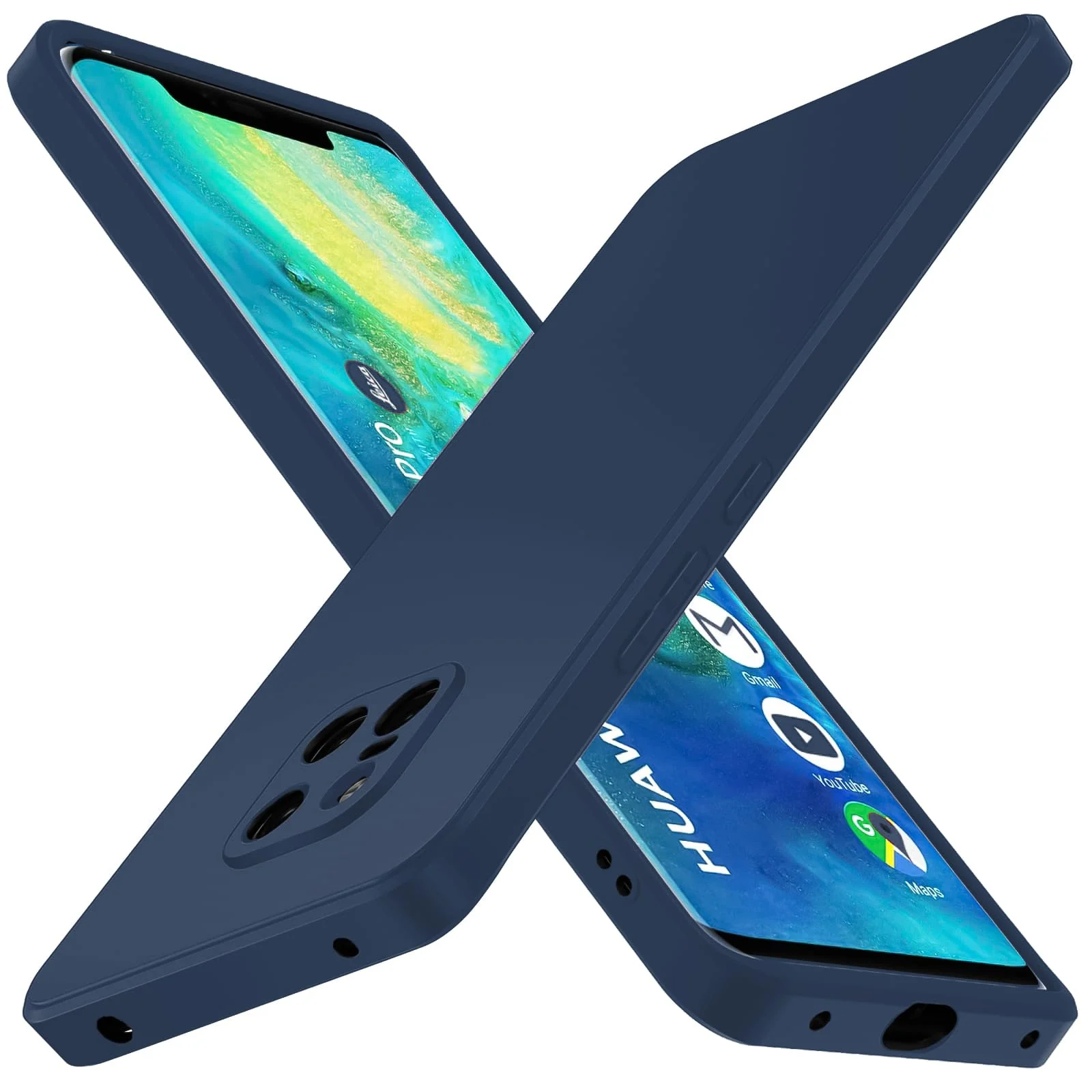 Dl3 Mobilak Huawei Mate 20 Pro Case,Soft Flexible Silicone Gel Rubber Bumper Cover,Full Body Shockproof Protective Phone Case (Neon Green)