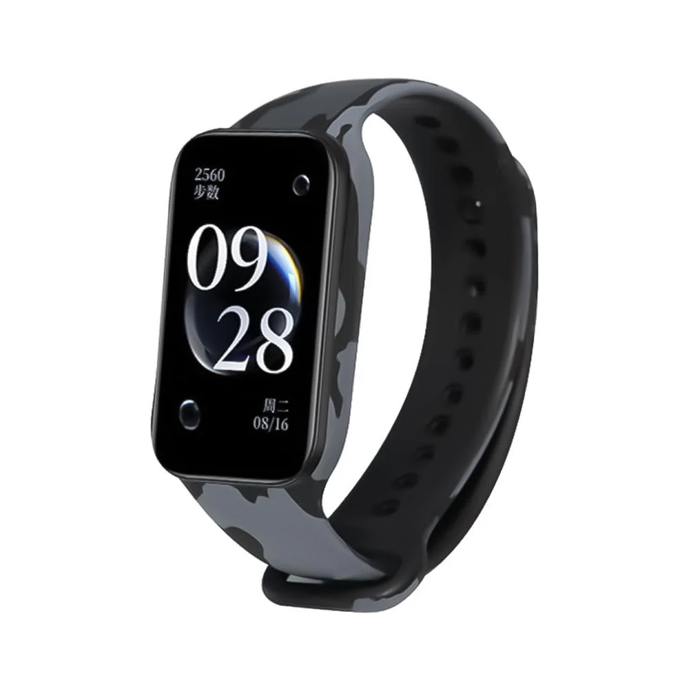 DL3 Mobilak Smart Watch Strap for Xiaomi Redmi Band 2, Sport Silicone Watch Band Wrist Strap, Replacement Bracelet Wristband Wrist Strap for Xiaomi Redmi Smart Band2 Accessories - Camouflage Grey