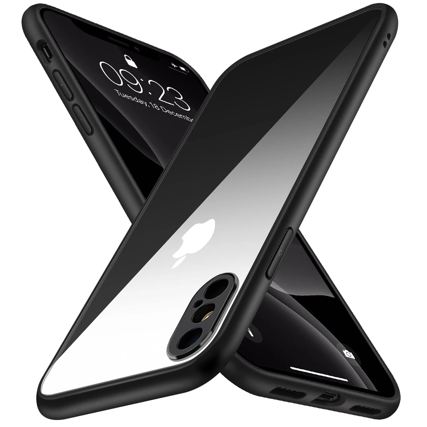 DL3 Mobilak Clear TPU Case for iPhone XS Max, Shock-absorbing protection, Non-slip grip, Raised edges around the screen and camera