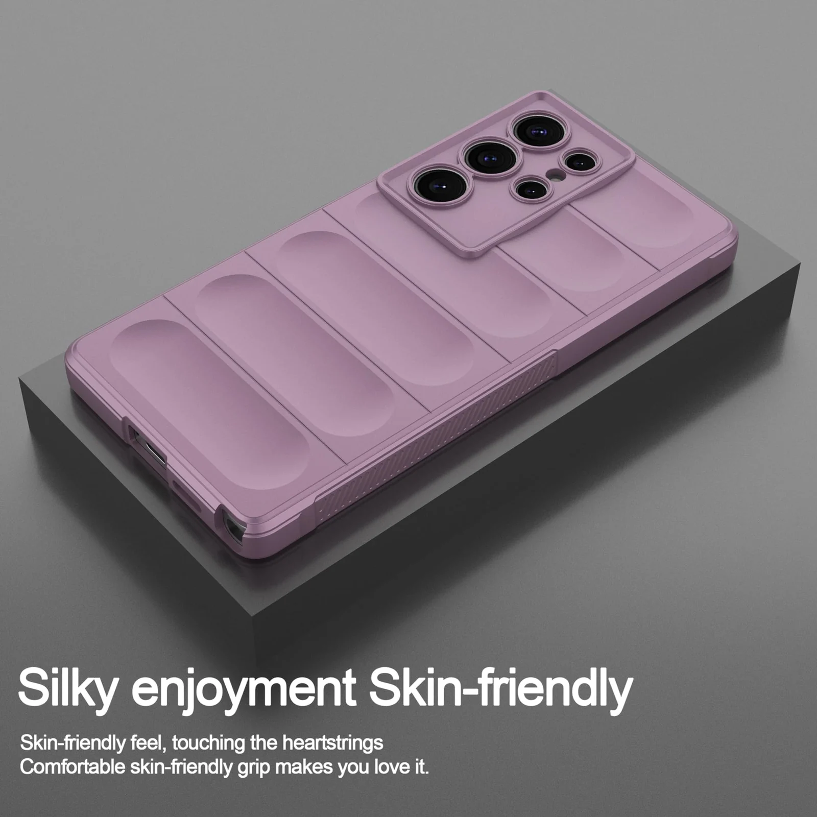DL3 Mobilak Flexible Silicone and TPU Protective Case with Camera Protection for Samsung Galaxy S25 Ultra - Purple