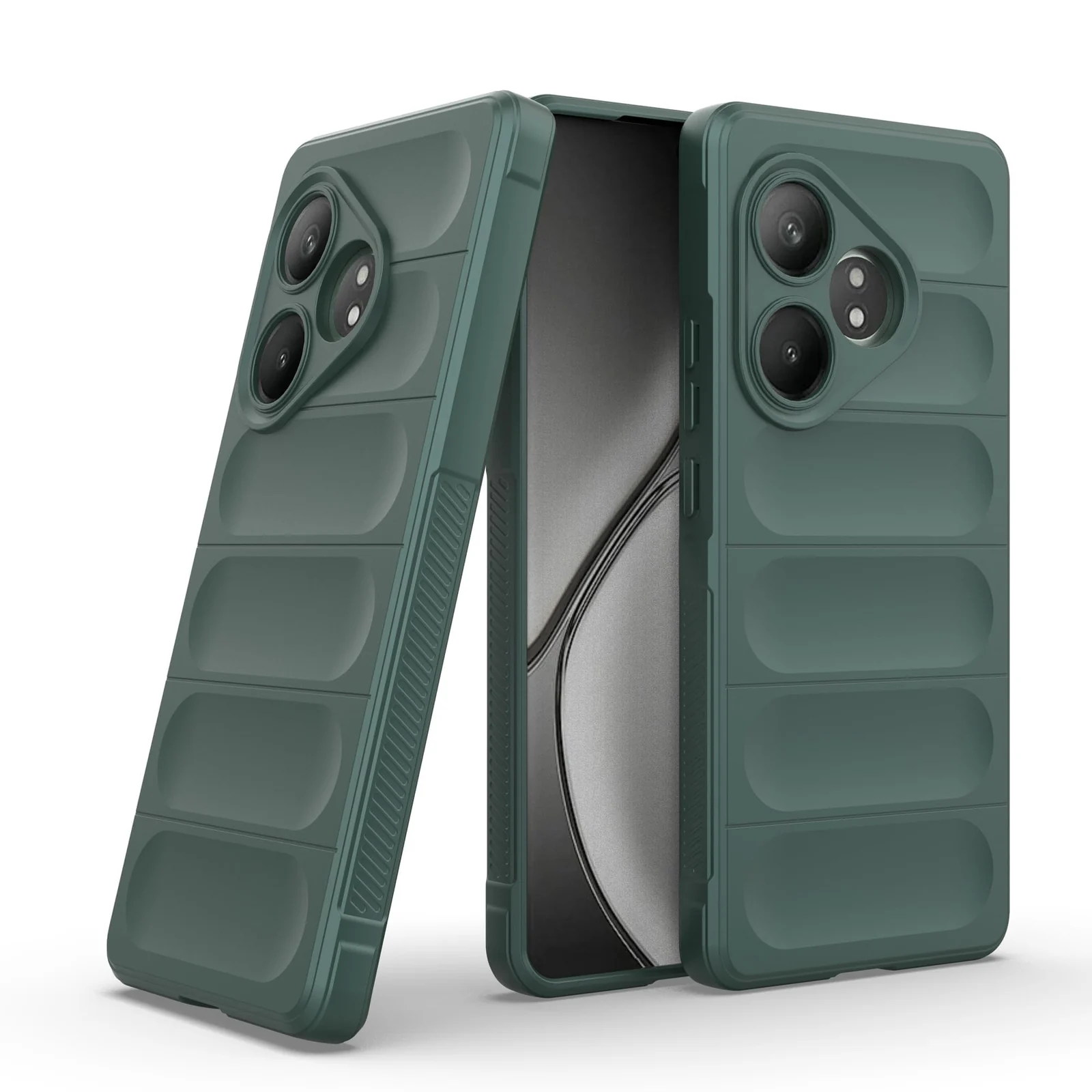 DL3 Mobilak Flexible Silicone and TPU Protective Case with Camera Protection for realme GT6 / GT Neo6 / GT Neo 6 SE / GT 6T - Green