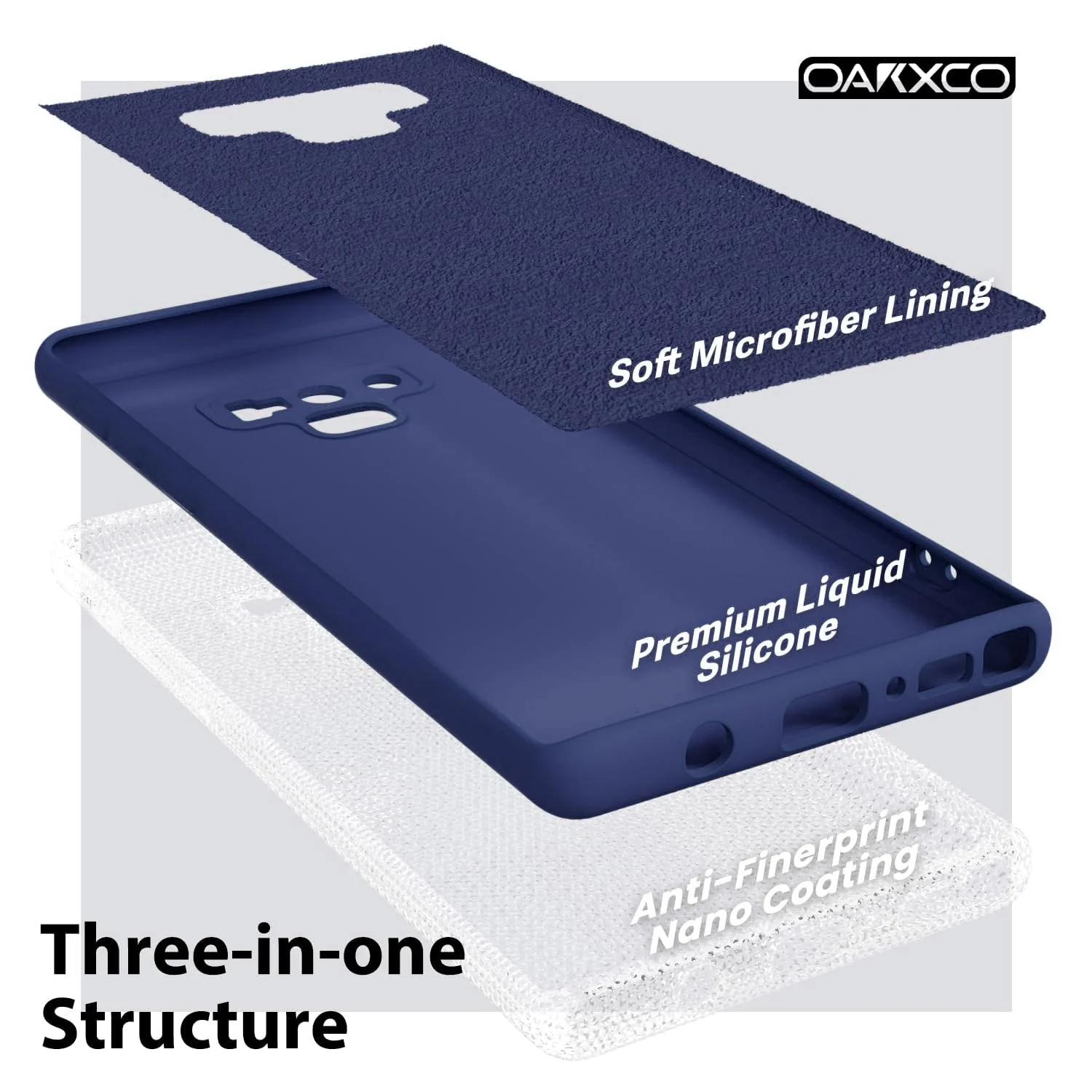 DL3 Mobilak Soft Silicone Protective Case for Samsung Galaxy Note 9 with Microfiber Lining and Shockproof Design - Blue 2
