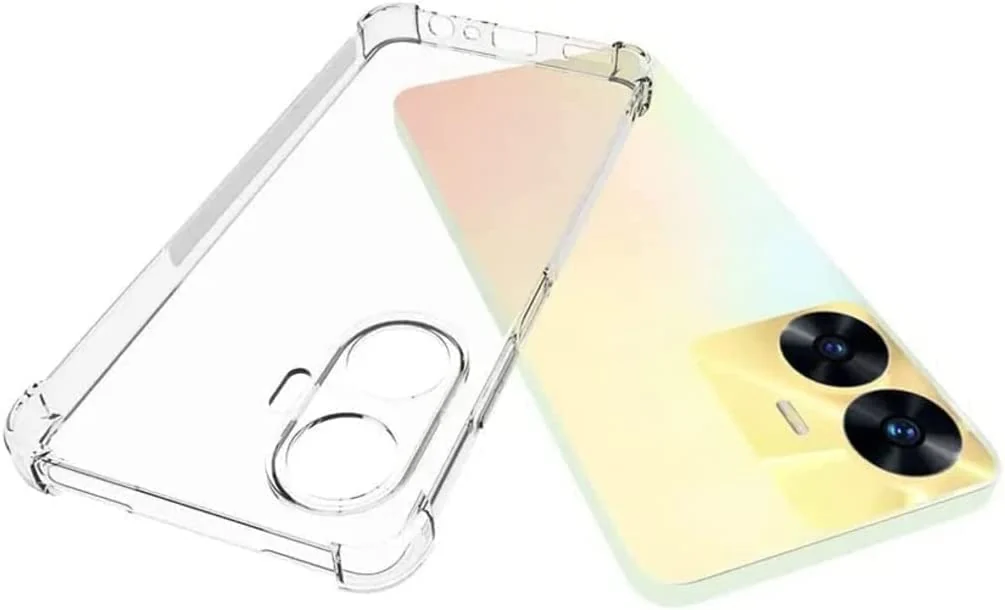 DL3 Mobilak Case Compatible with realme C55, Cover Silicone TPU Gorilla Anti-shock Protector Camera Shockproof Corners - Clear