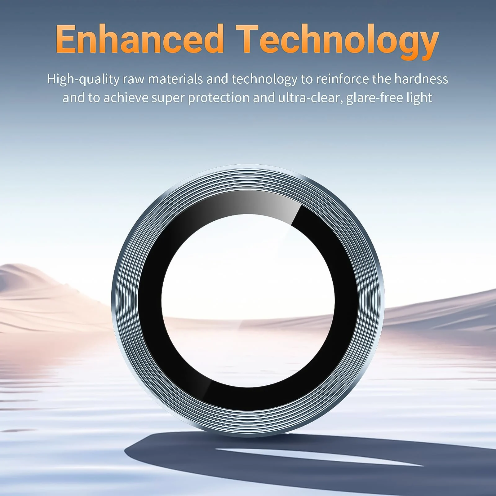 DL3 Mobilak Camera Lens Protector for Samsung Galaxy S24 FE Accessories, 9H Tempered Glass Metal Individual Ring Camera Cover Screen Protector for Samsung S24 FE, Case Friendly, Anti Scratch - Blue