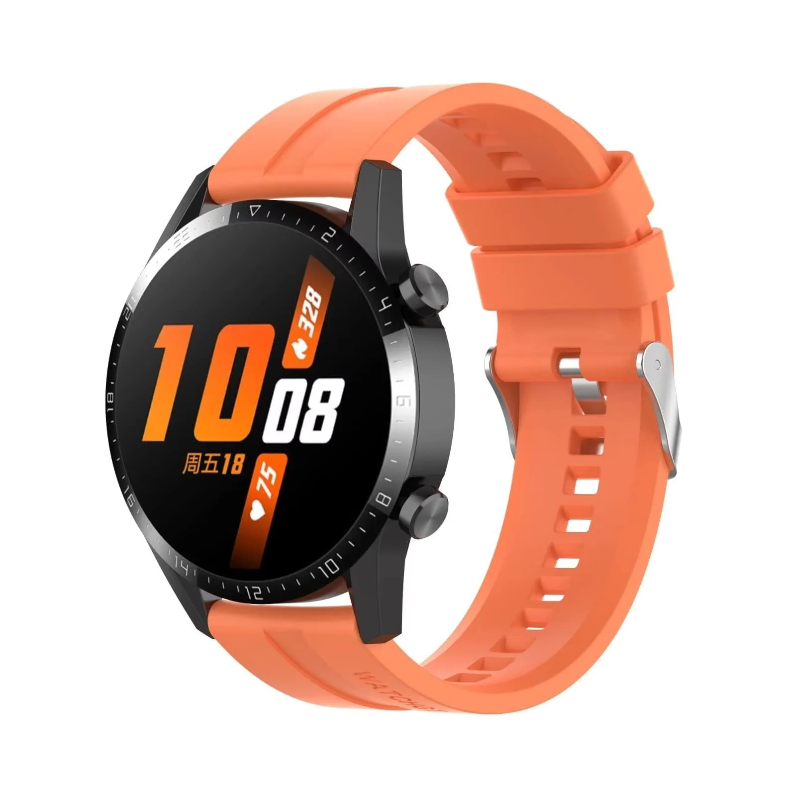 DL3 Mobilak Strap Silicone Band 22MM For Samsung galaxy watch 3 45mm /watch 46mm/Gear S3/Huawei watch GT3 46MM/GT2E/GT 46mm/GT2 Pro/GT2 46MM/honor Magic Watch2 46mm/Amazfit GTR4/GTR3/2/2e - Orange
