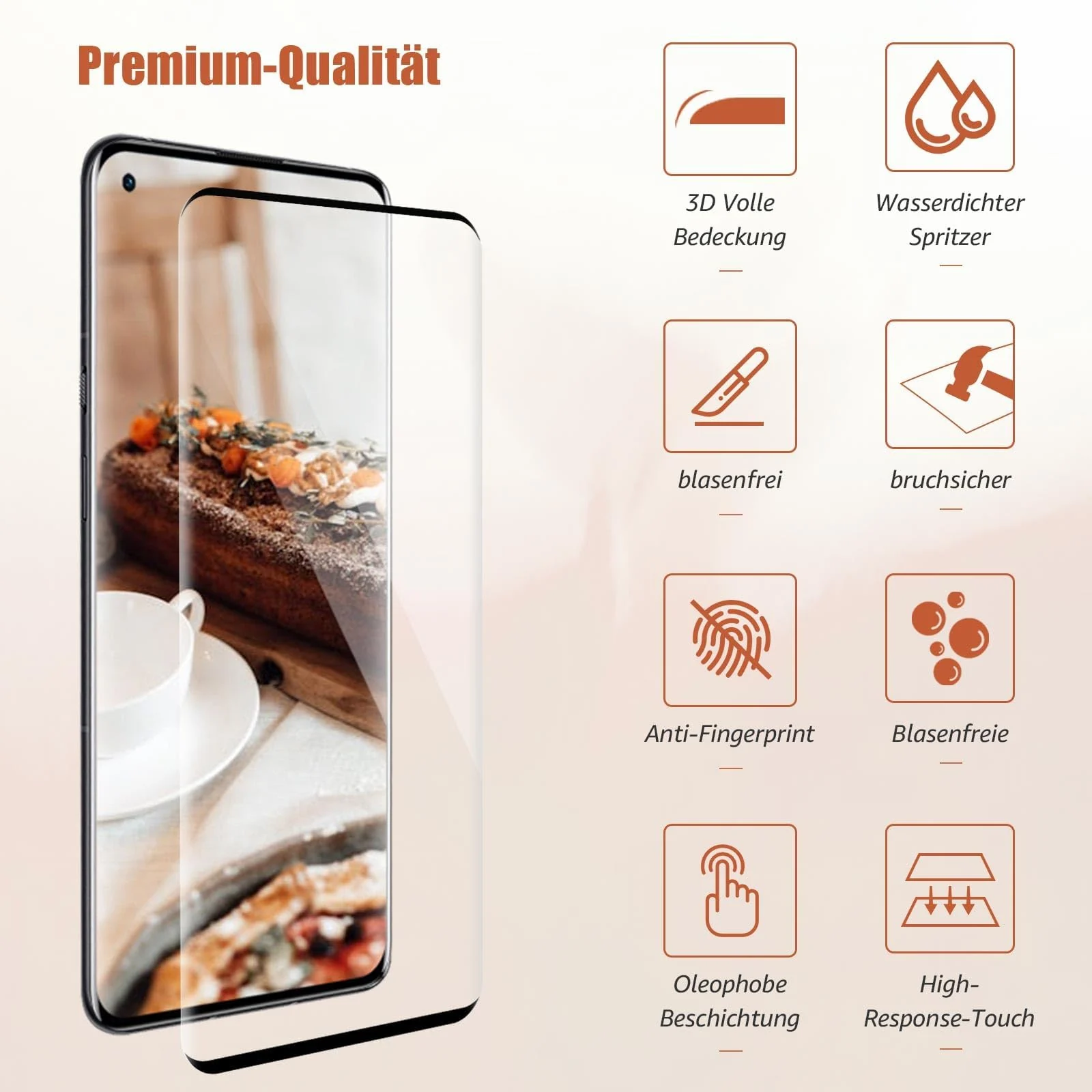 DL3 Mobilak Screen Protector for OnePlus 10 Pro/OnePlus 9 Pro, Tempered Glass Screen Saver Premium HD Protective, Scratch Resistant, NO-Bubble, 9H Hardness, Full Coverage Film - Clear