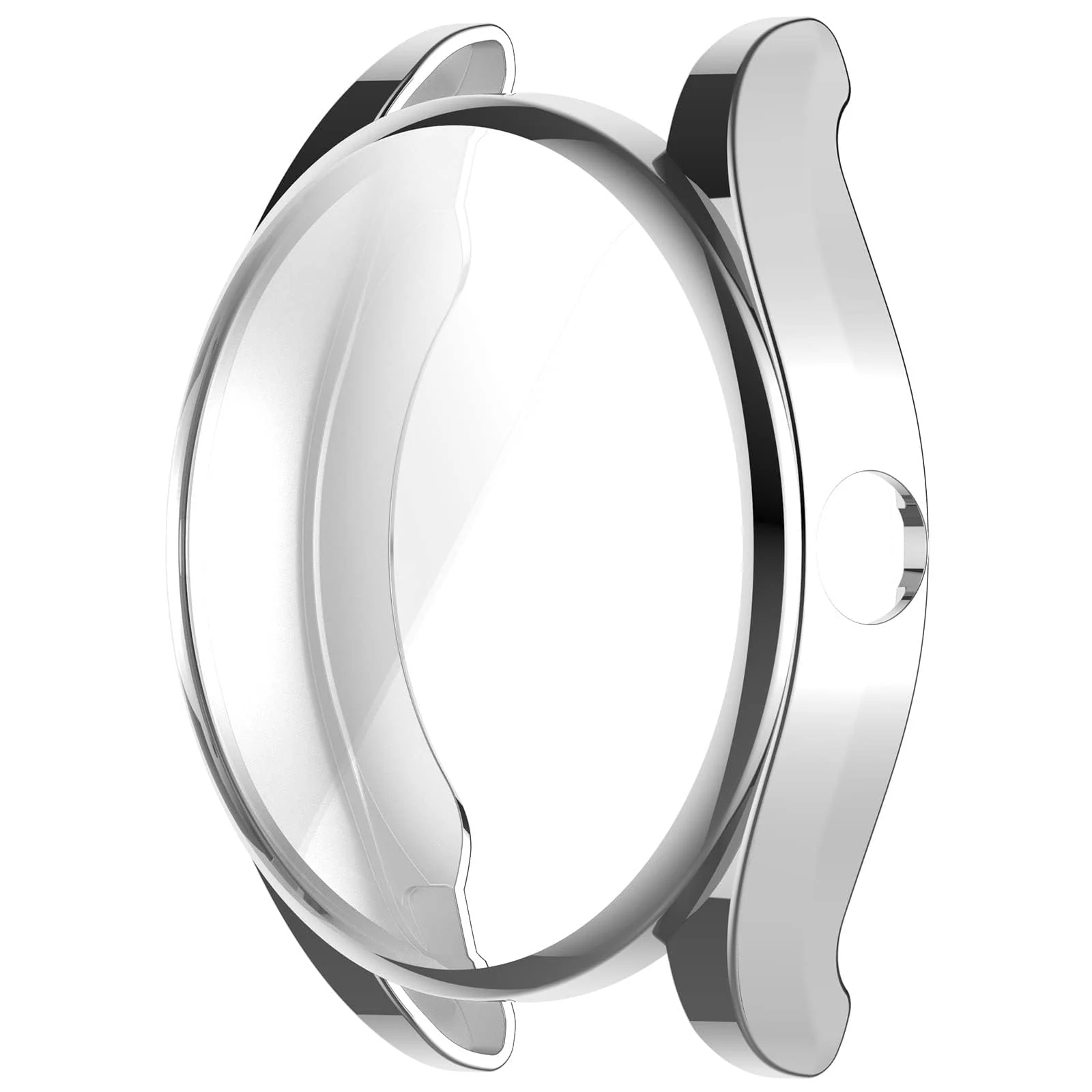 DL3 Mobilak Case Compatible for Huawei Watch Buds Screen Protector, Soft TPU Silicone Bumper Case Shockproof Scratch Resistant Full Coverage Shell Protective Case Cover for Huawei Watch Buds - Silver