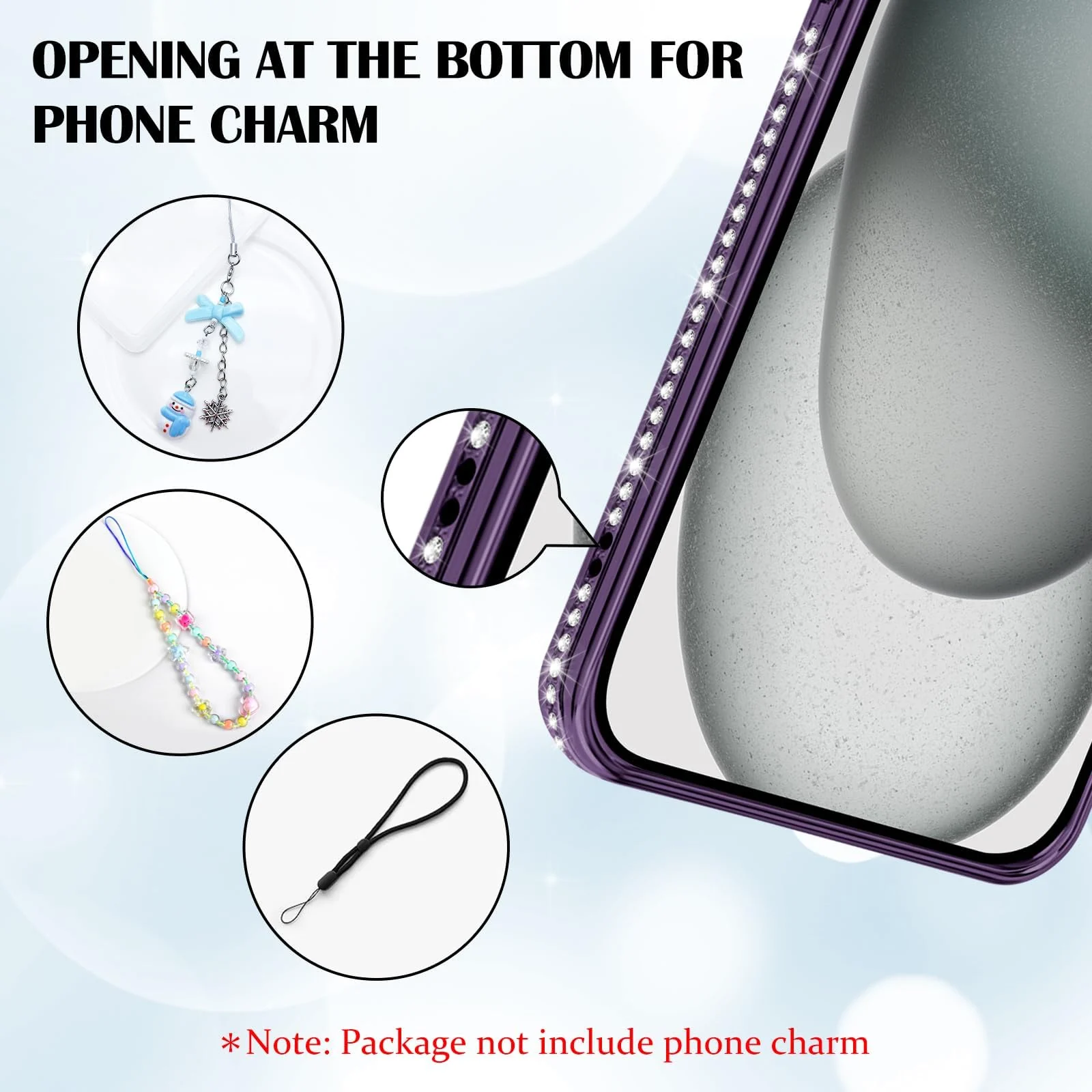 DL3 Mobilak MagSafe-Compatible Magnetic Case for iPhone 16 with Camera Protection and Magnetic Car-Mount Support - Purple