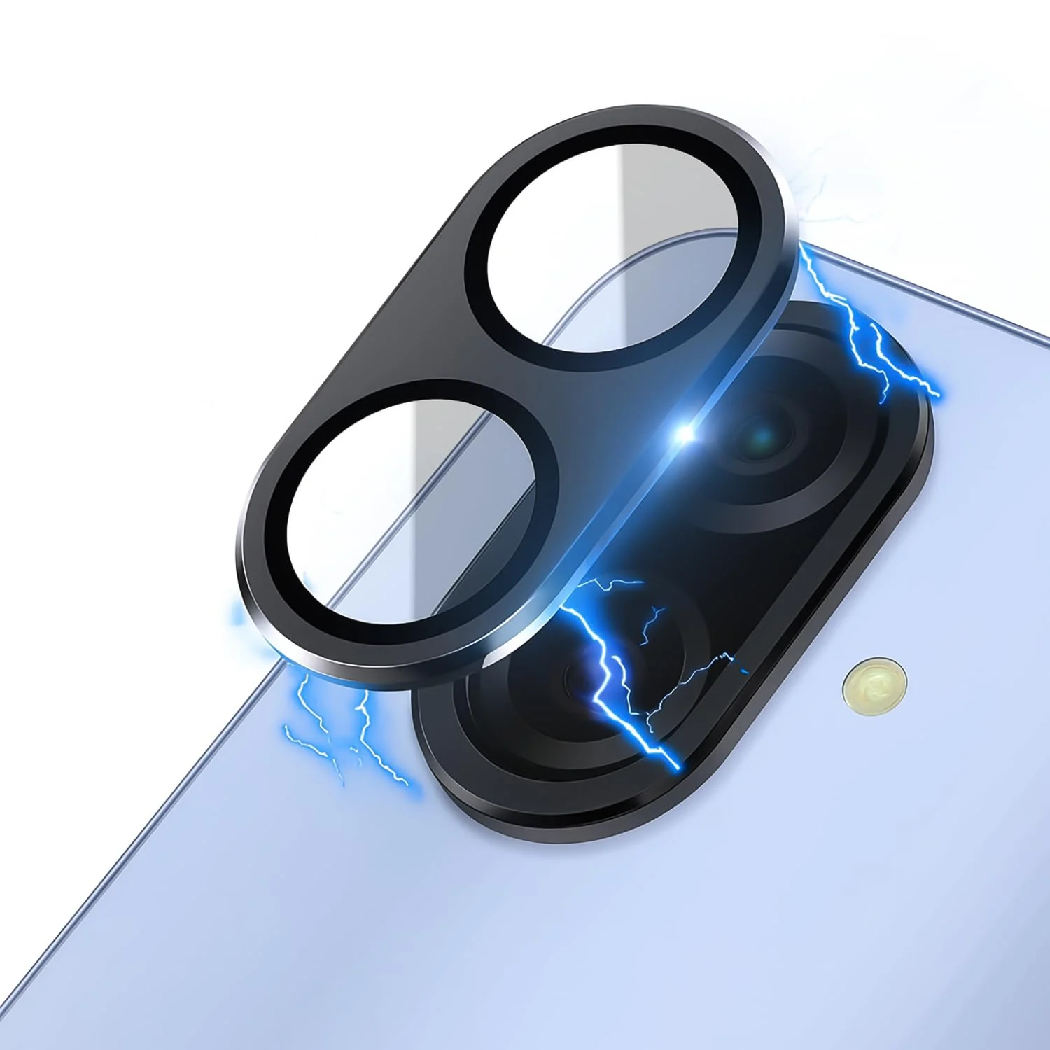 DL3 Mobilak Camera Lens Protector for Samsung Galaxy A07 4G Accessories, 9H Tempered Glass Metal Individual Ring Camera Cover Screen Protector, Case Friendly, Anti Scratch