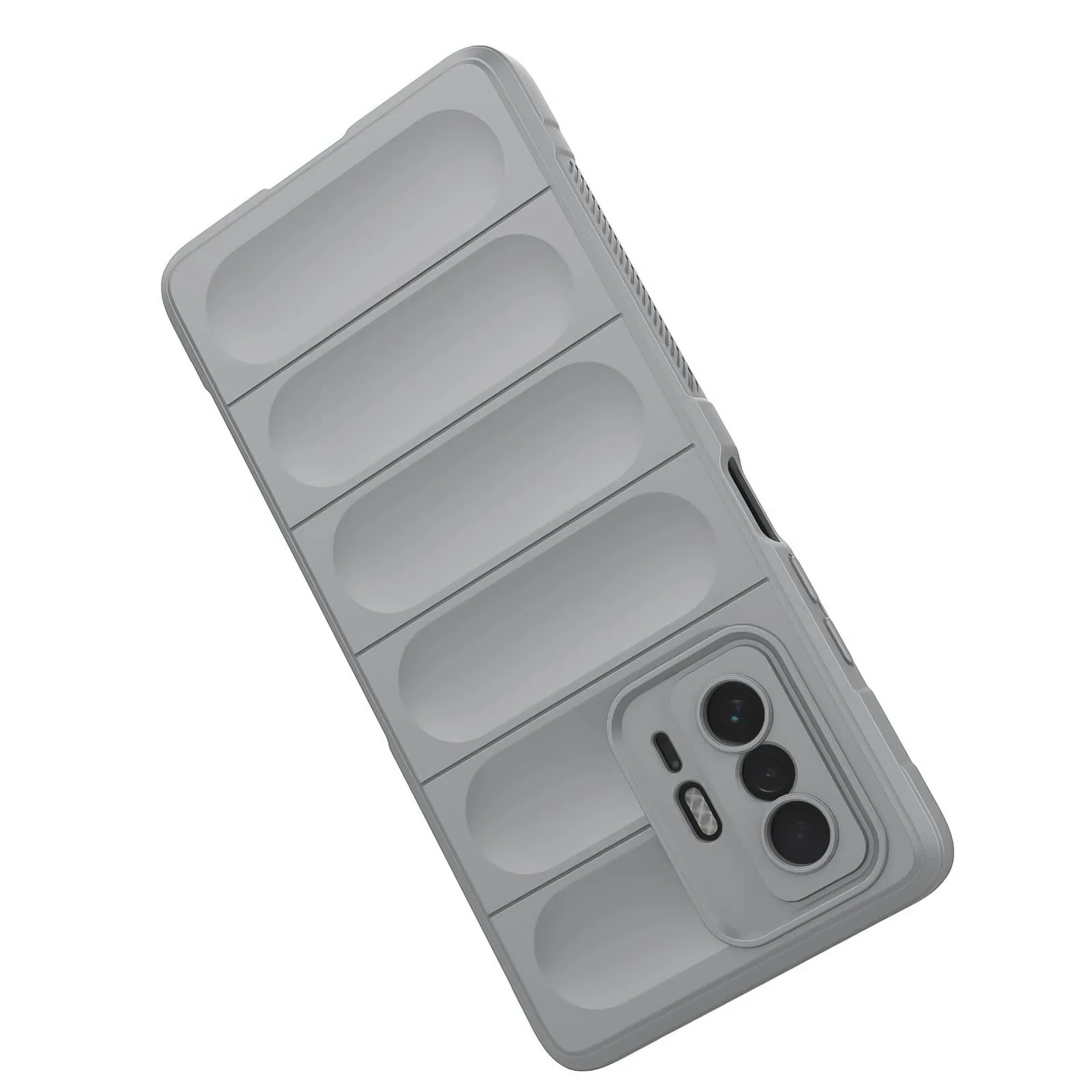 DL3 Mobilak Silicone Case for Xiaomi 11T 5G/Xiaomi 11T Pro 5G Heavy Duty Protective [Slim Fit] Shockproof Soft Flexible Protective Design Shock-Absorption TPU Cover With Camera Protection - Gray