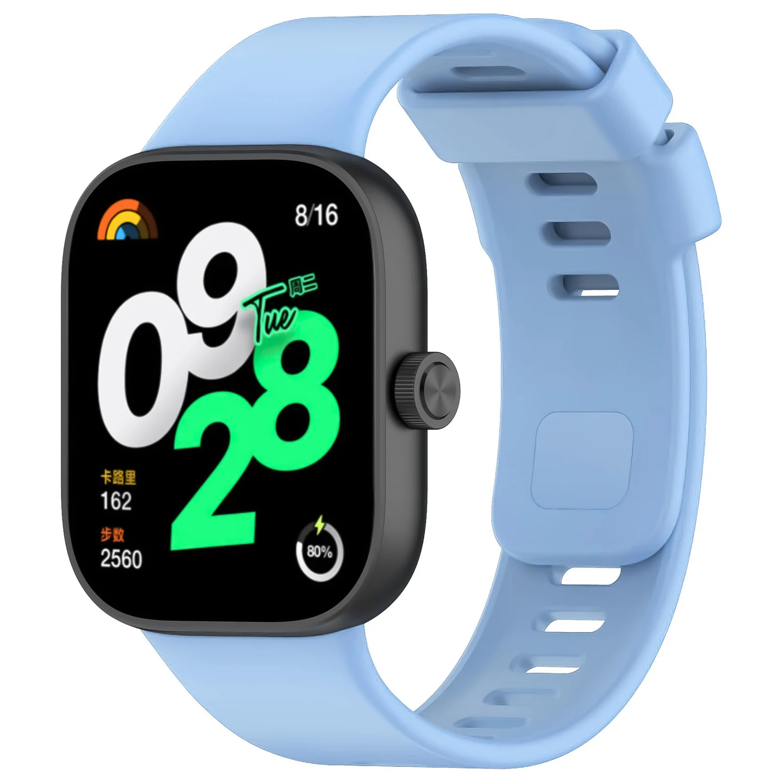 DL3 Mobilak Bracelet Compatible with Xiaomi Redmi Watch 6/5/4 / Xiaomi Smart Band 10 Pro/9 Pro/8 Pro, Soft TPU Replacement Strap Sports, Strap for Men and Women - Baby Blue