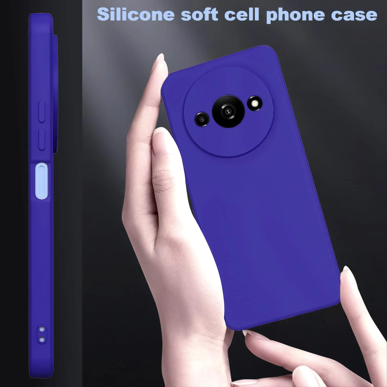 DL3 Mobilak Liquid Silicone Case for Xiaomi Redmi A3, Shock-absorbing protection, Scratch-resistant surface, Soft microfiber lining - Pepsi