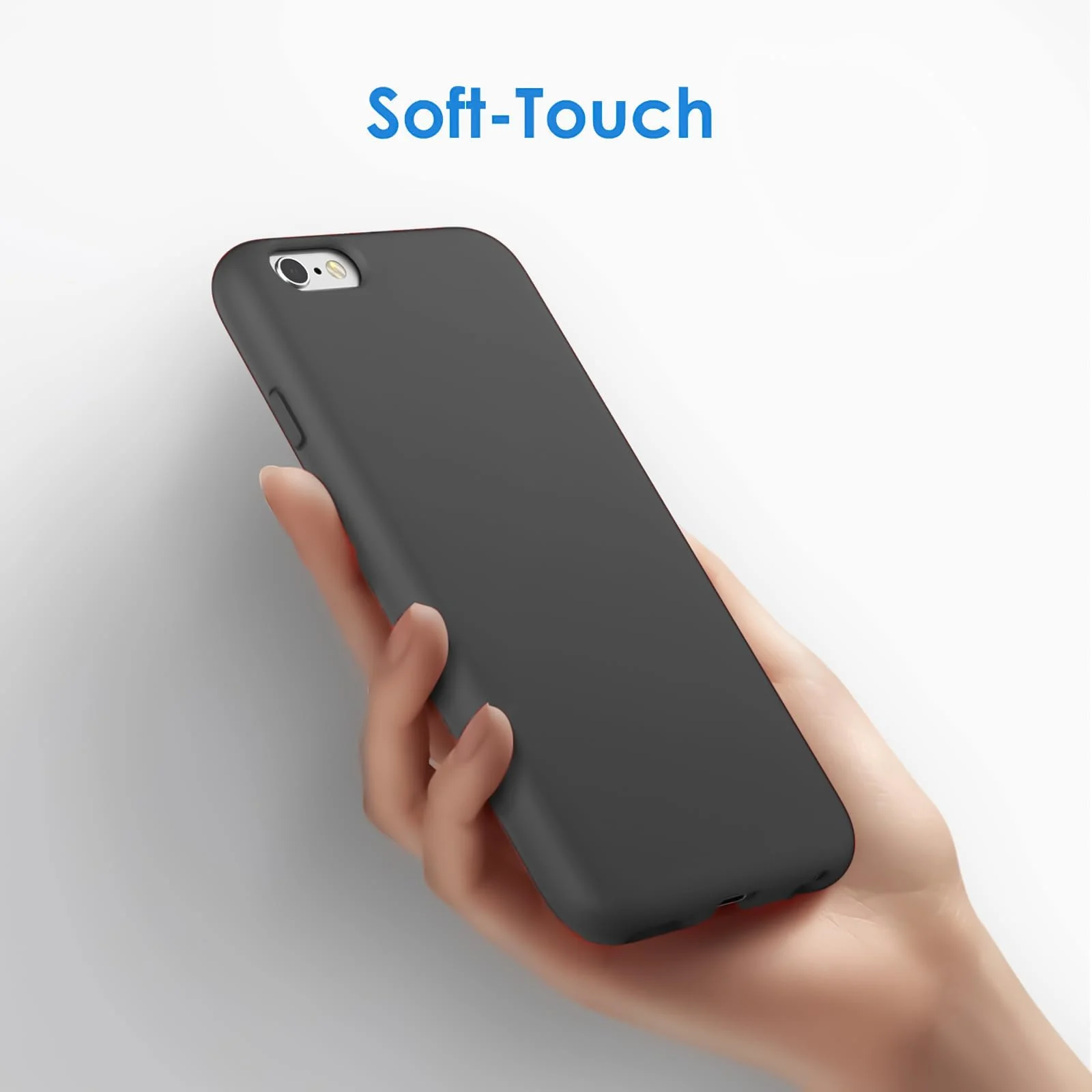 DL3 Mobilak Liquid Silicone Case for iPhone 6 / 6S, Shock-absorbing protection, Scratch-resistant surface, Soft microfiber lining - Gray