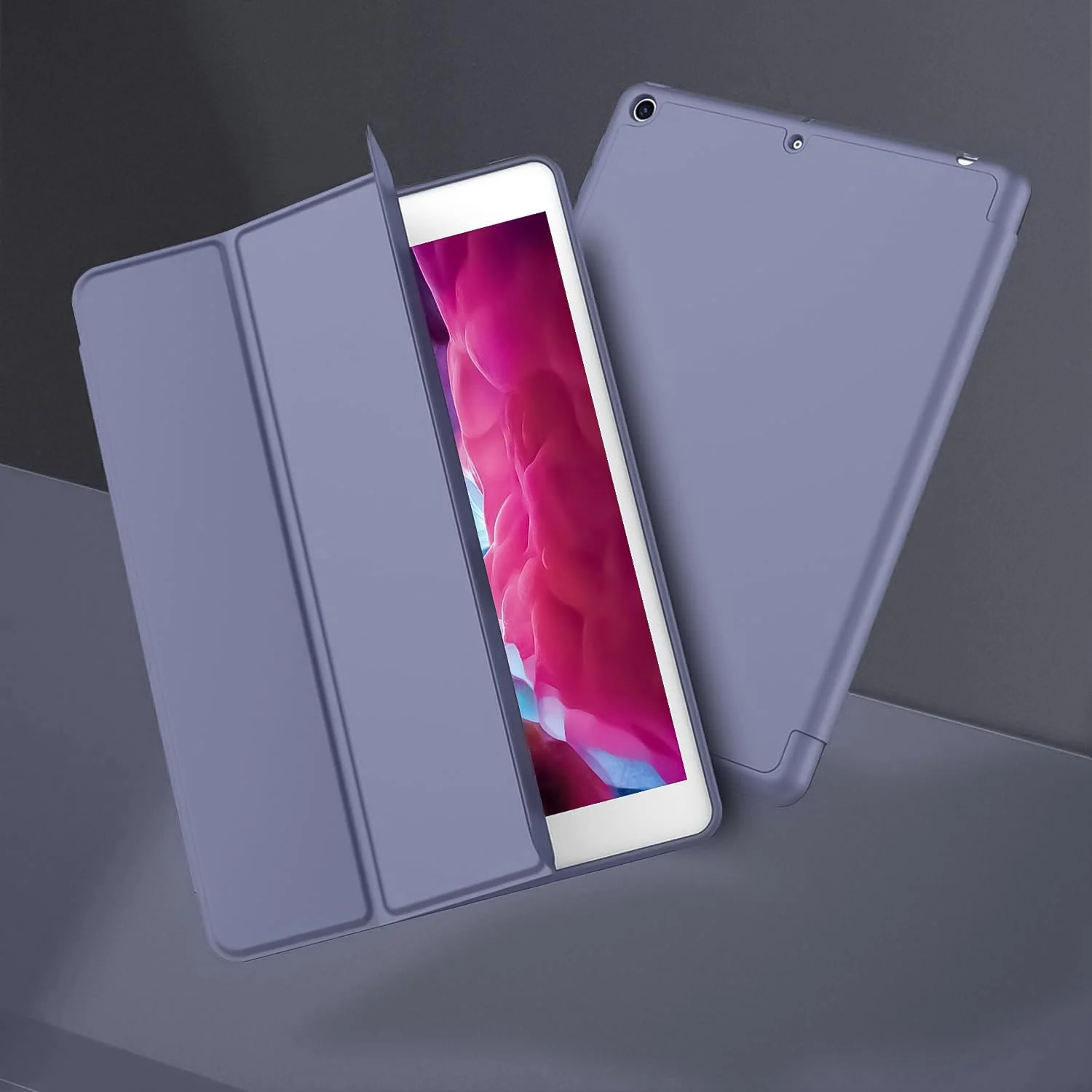 DL3 Mobilak Smart Case for Samsung Galaxy Tab A8 10.5 Inch 2021(-X200/-X205/-X207) with Pencil Holder, Soft TPU Smart Stand Back Cover Auto Wake/Sleep Feature - Lavender