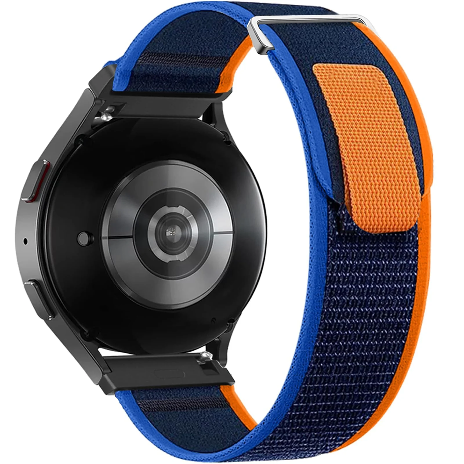 DL3 Mobilak Alpine Loop Band Sport Nylon 22MM For Samsung Galaxy Watch 3 45mm/Watch 46mm/Gear S3/Huawei watch GT4 46MM/GT3 46MM/Watch 3&4/Watch 3&4 Pro/GT2E/GT2 Pro/GT2 46MM/Amazfit GTR 2/2e/3/3 Pro/4 - Trail Blue Orange