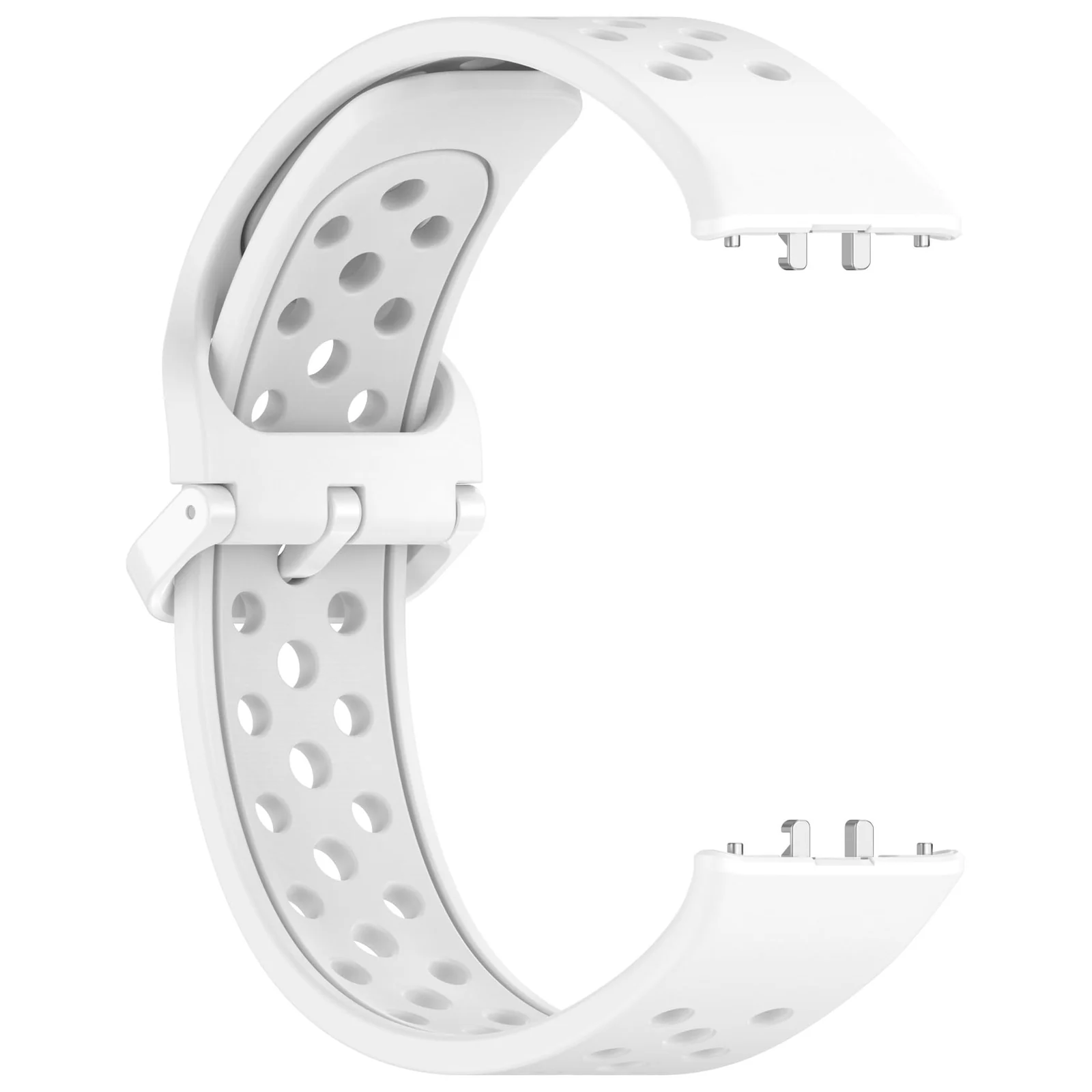 DL3 Mobilak Strap for Samsung Galaxy Fit 3 SM-R390, Women Men Armband, Two Colours Silicone Adjustable Replacement Soft Strap for Samsung Galaxy Fit 3 SM-R390 Fitness Tracker - White