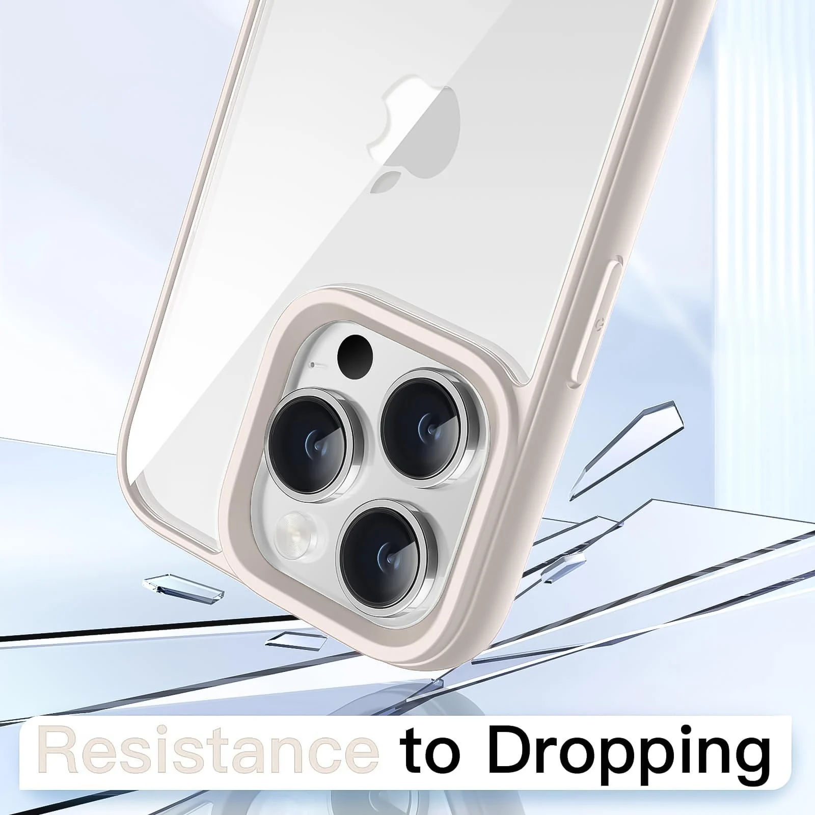 DL3 Mobilak Clear TPU Case for iPhone 11 Pro Max (6.5 Inch), Shock-absorbing protection, Non-slip grip, Raised edges around the screen and camera - Pink Sand